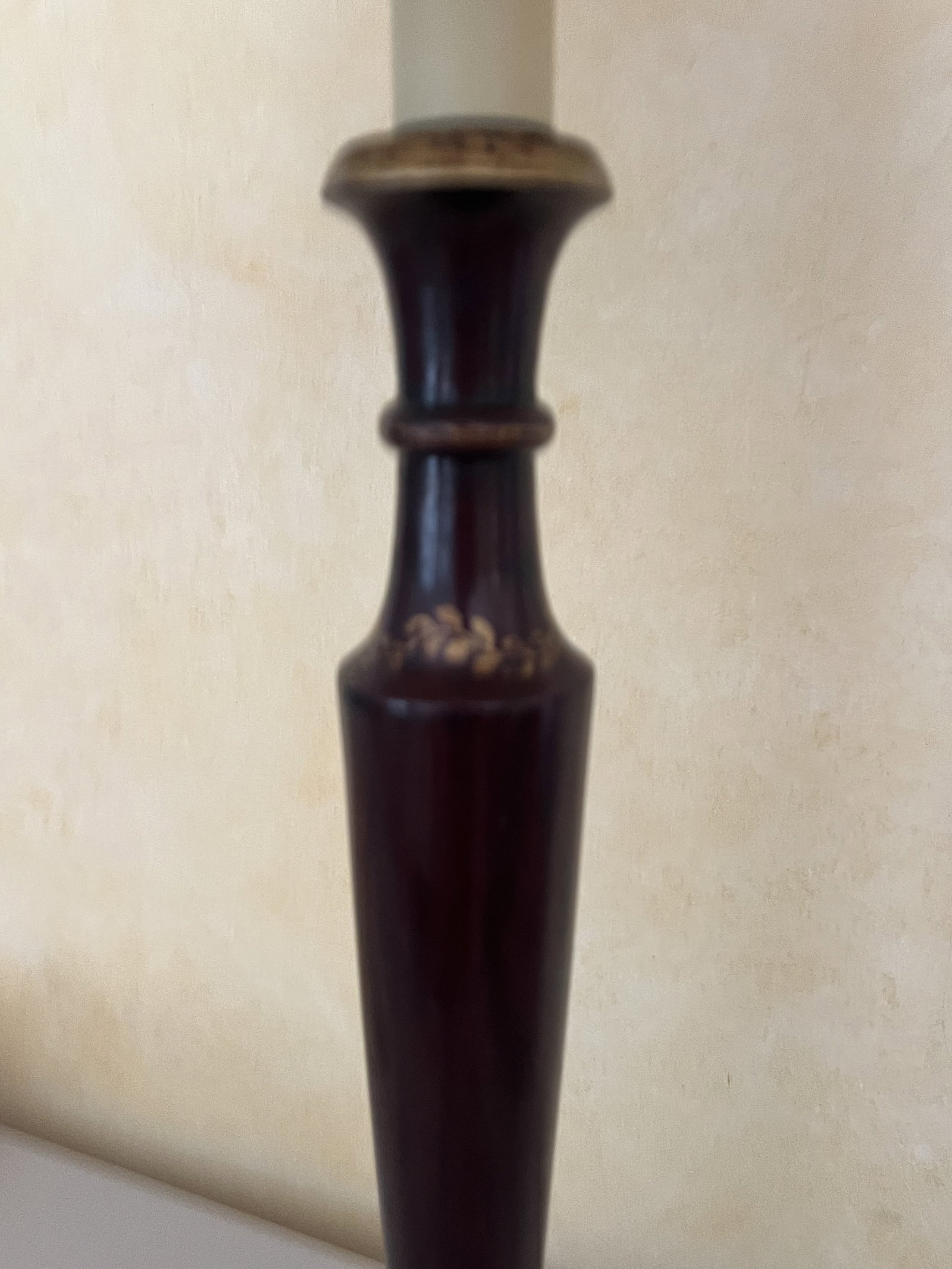 Red Tole Table Lamp - 4