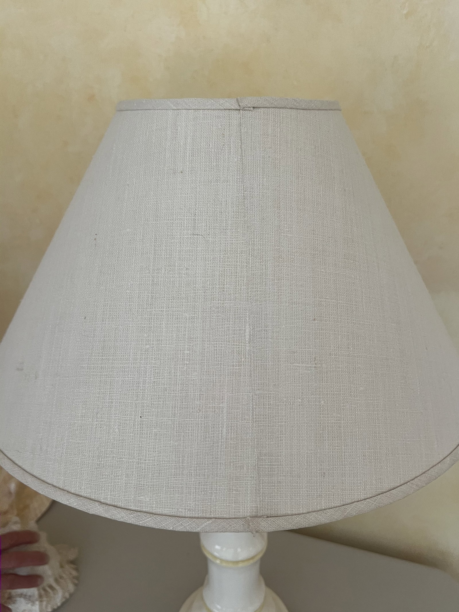 White and Yellow Bamboo Table Lamp - 5