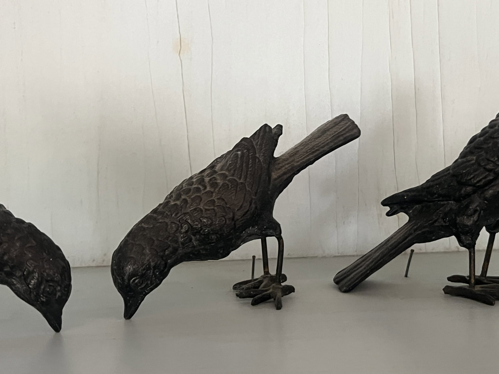 (4) Vintage Cast Iron Birds - 2