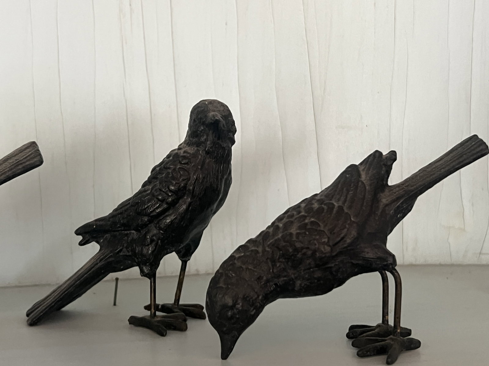 (4) Vintage Cast Iron Birds - 3