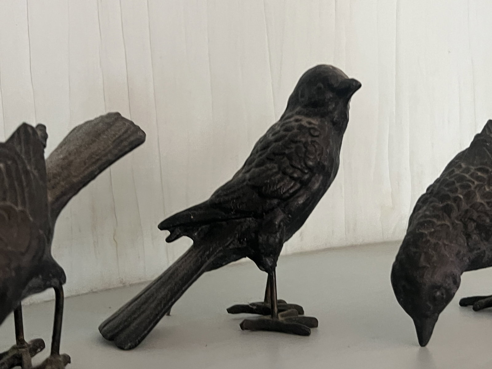 (4) Vintage Cast Iron Birds - 4
