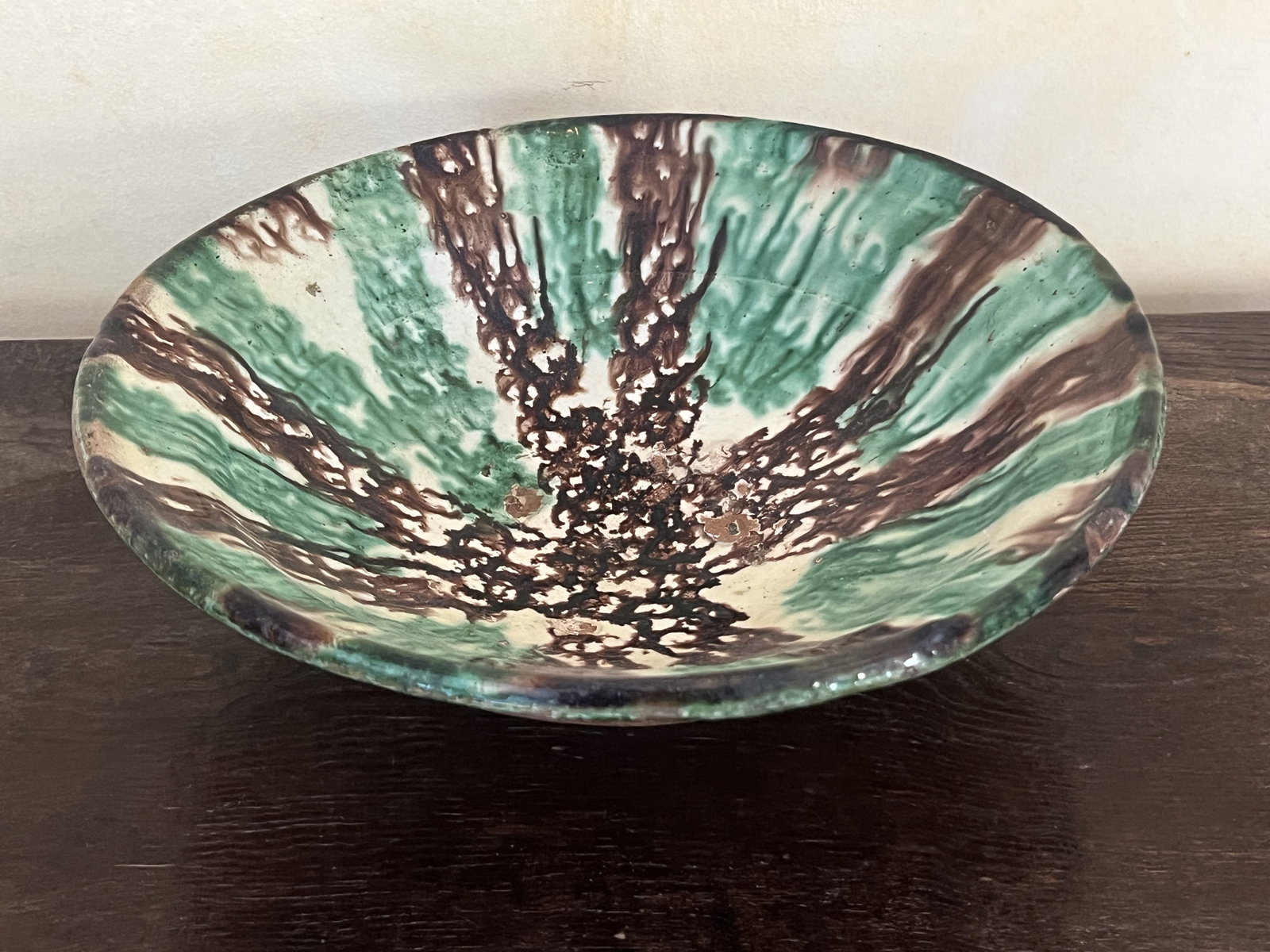 Antique Earthenware Glazed Bowl (1 of 6)