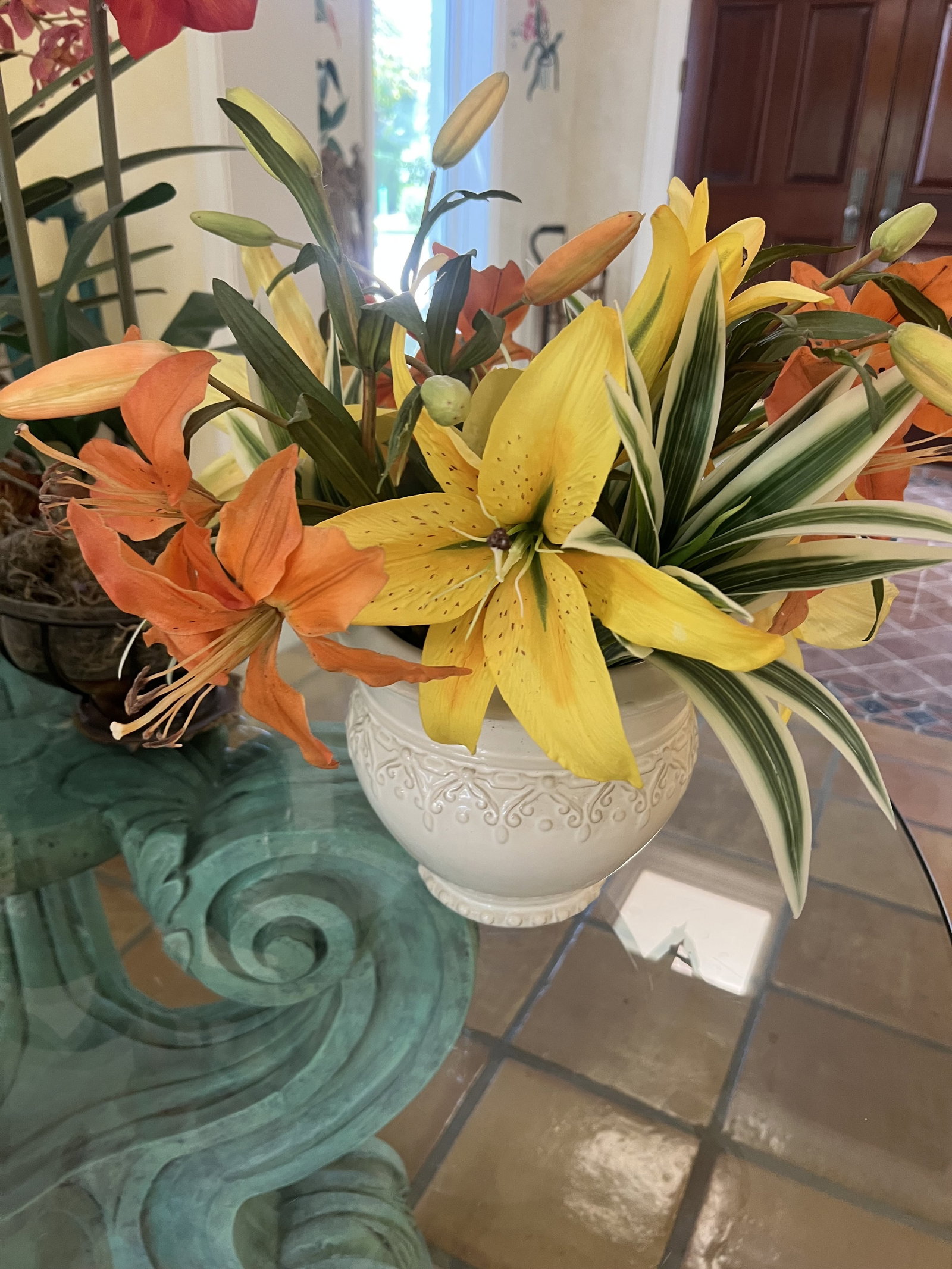 Artificial Faux Flower Centerpieces - 9