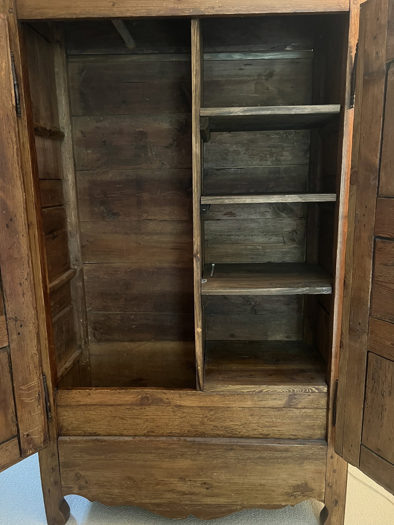 Antique Oak Armoire - 12