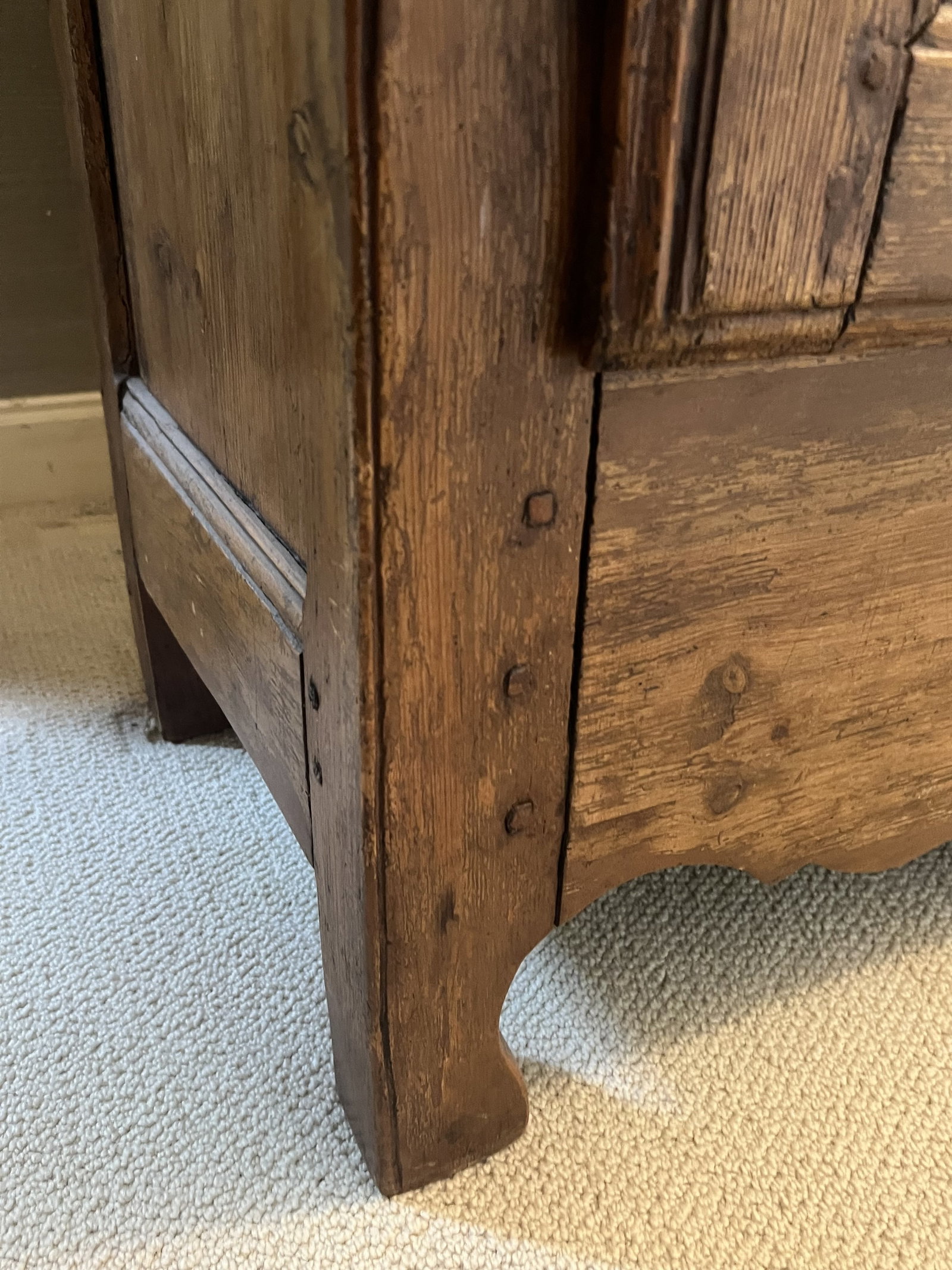 Antique Oak Armoire - 7
