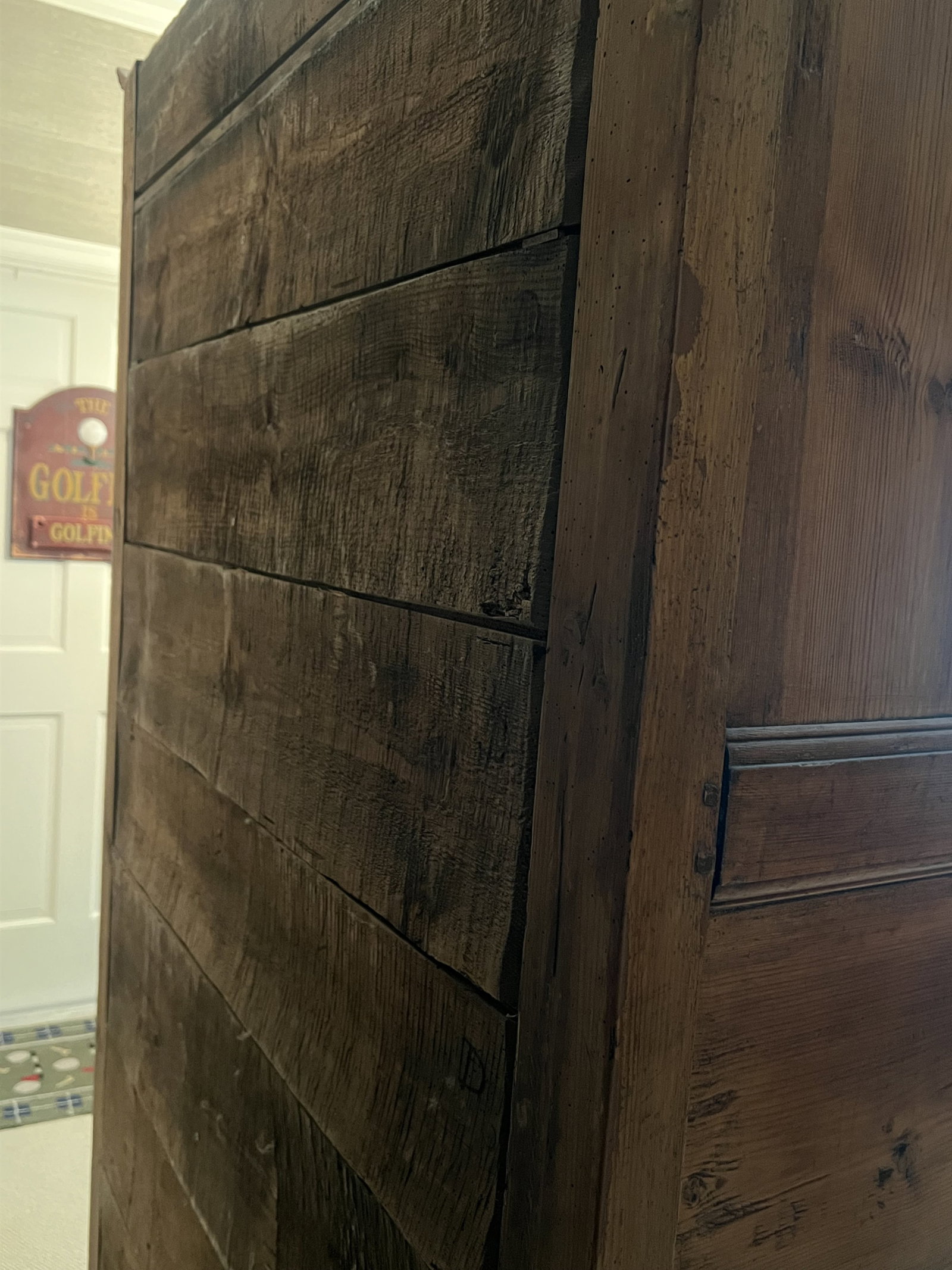 Antique Oak Armoire - 9