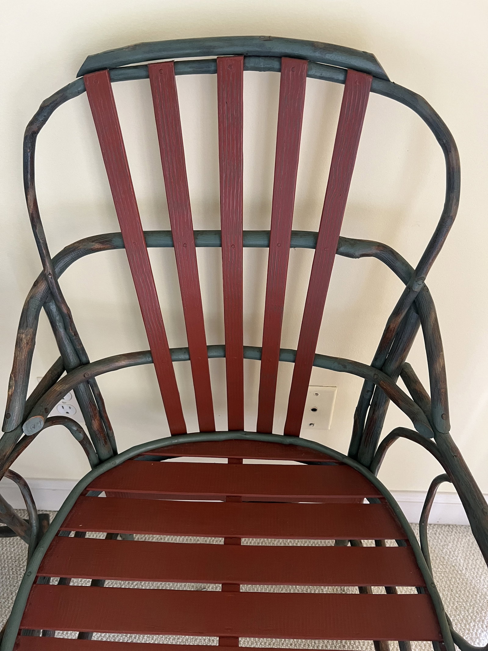 Pair of Twig Adirondack Style. Chairs - 3