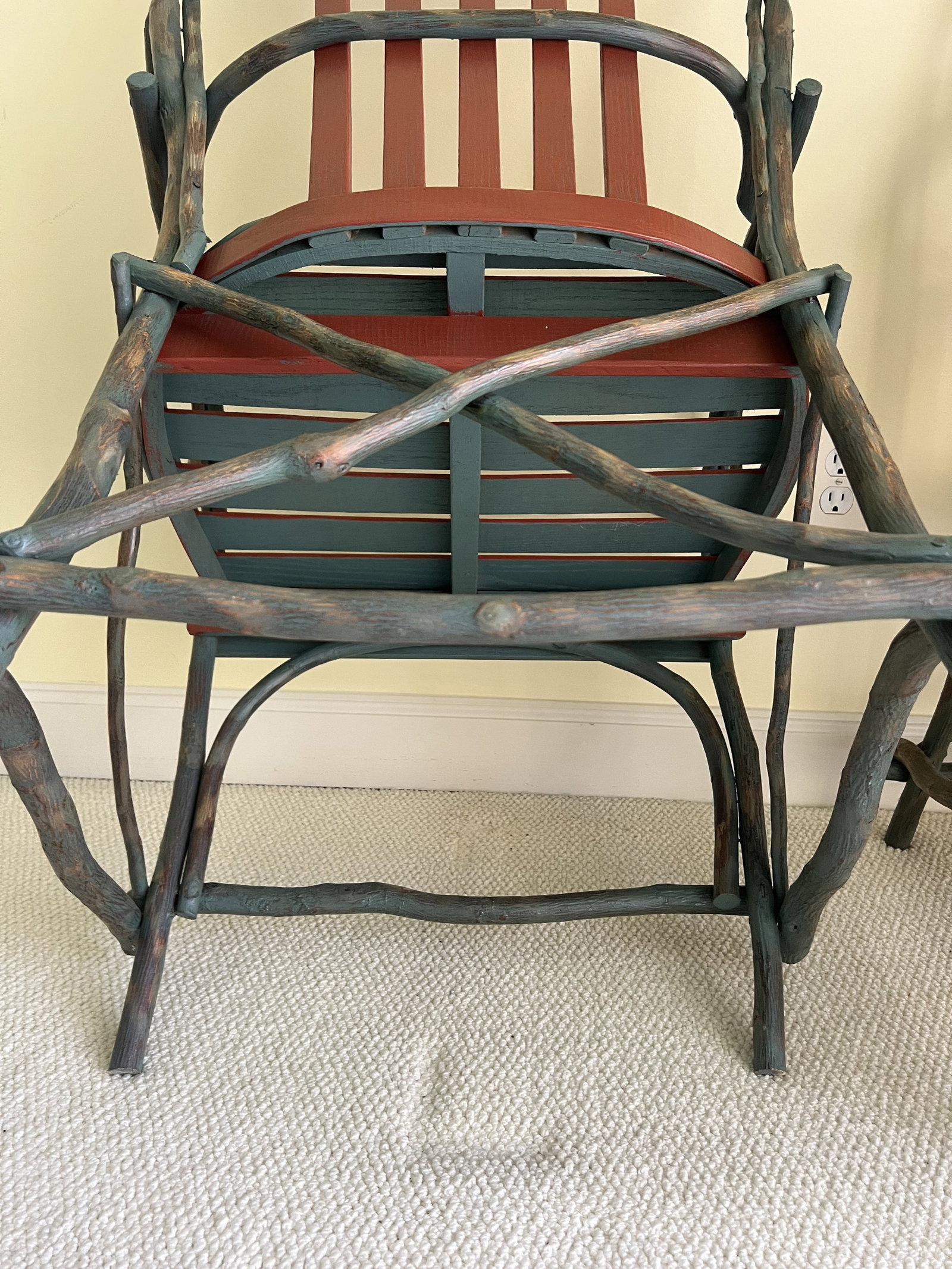 Pair of Twig Adirondack Style. Chairs - 7