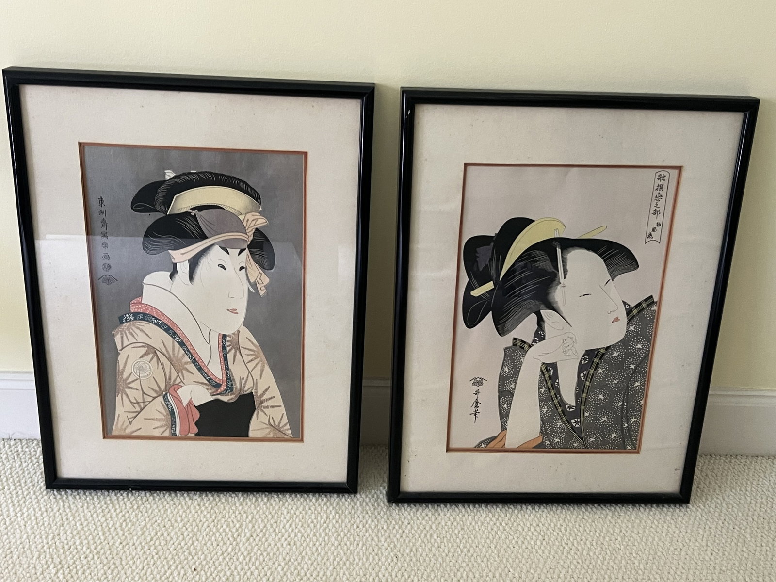 Pair of Japanese Utamaro Prints (1 of 7)