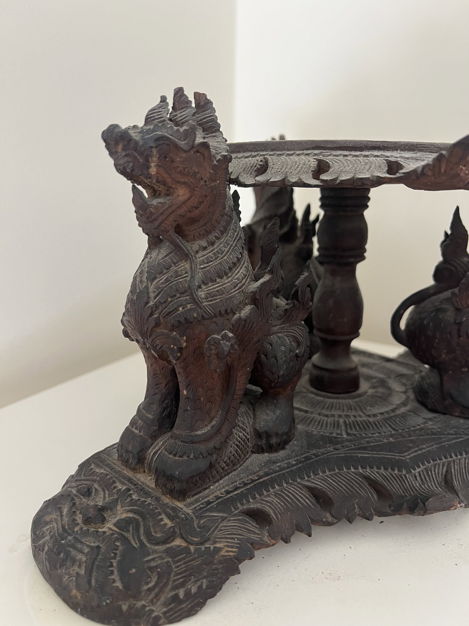 Antique 19th Century Balinese Or Myanmar State Stand - 2