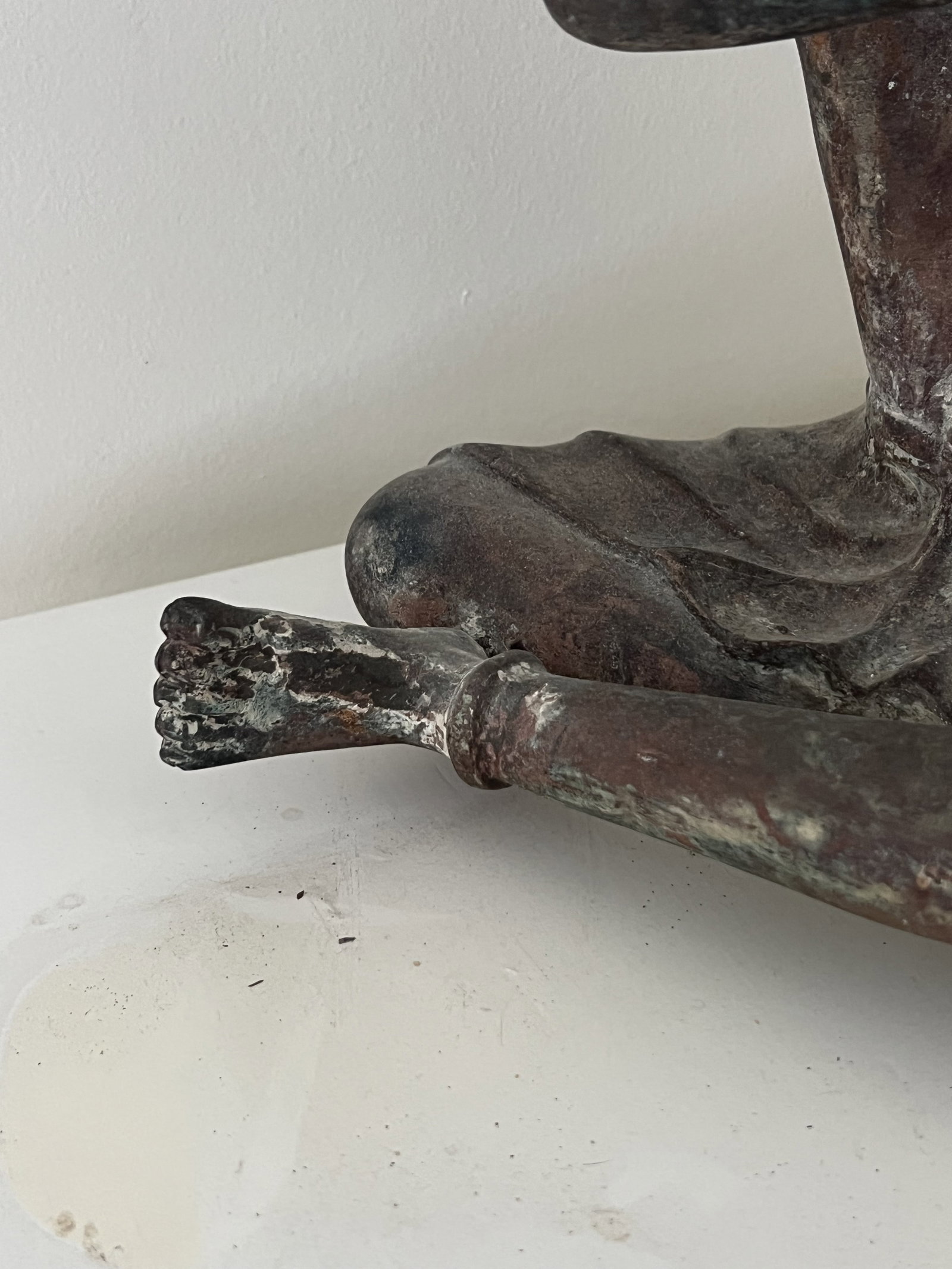 Antique Thai Bronze Flute Player - 3