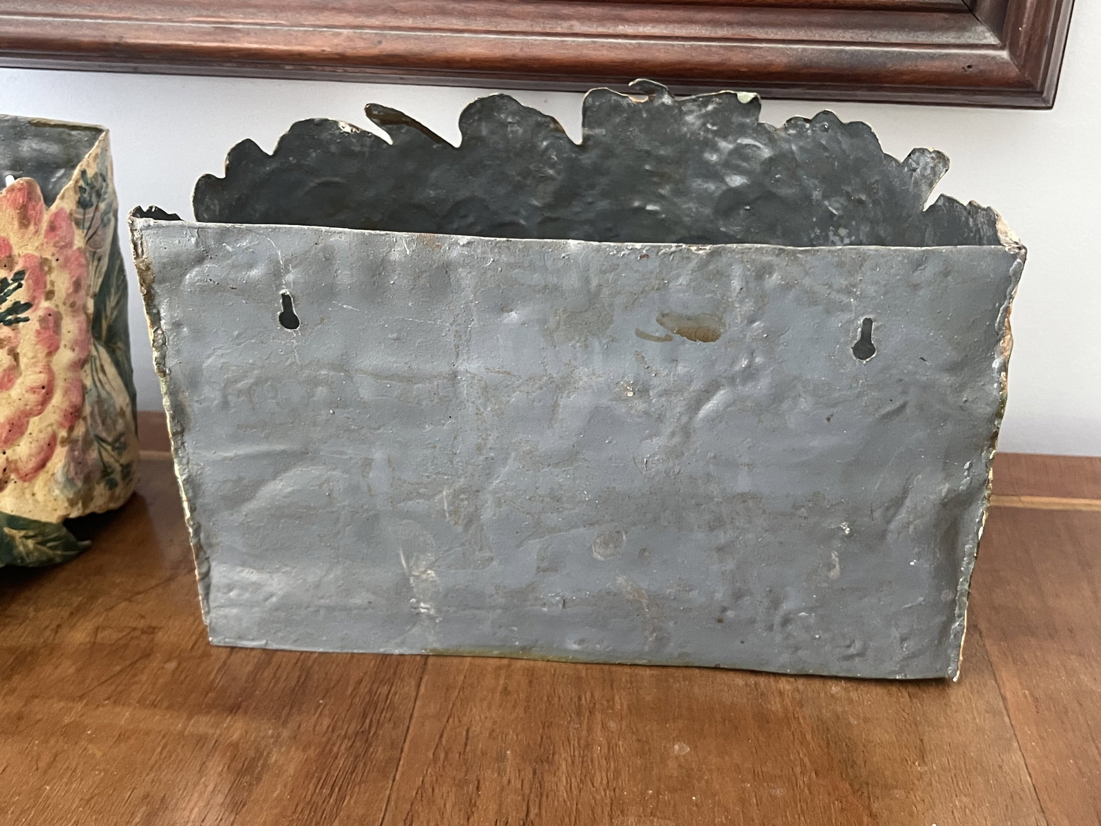 Pair of Vintage Tin Florida Wall Planters - 5