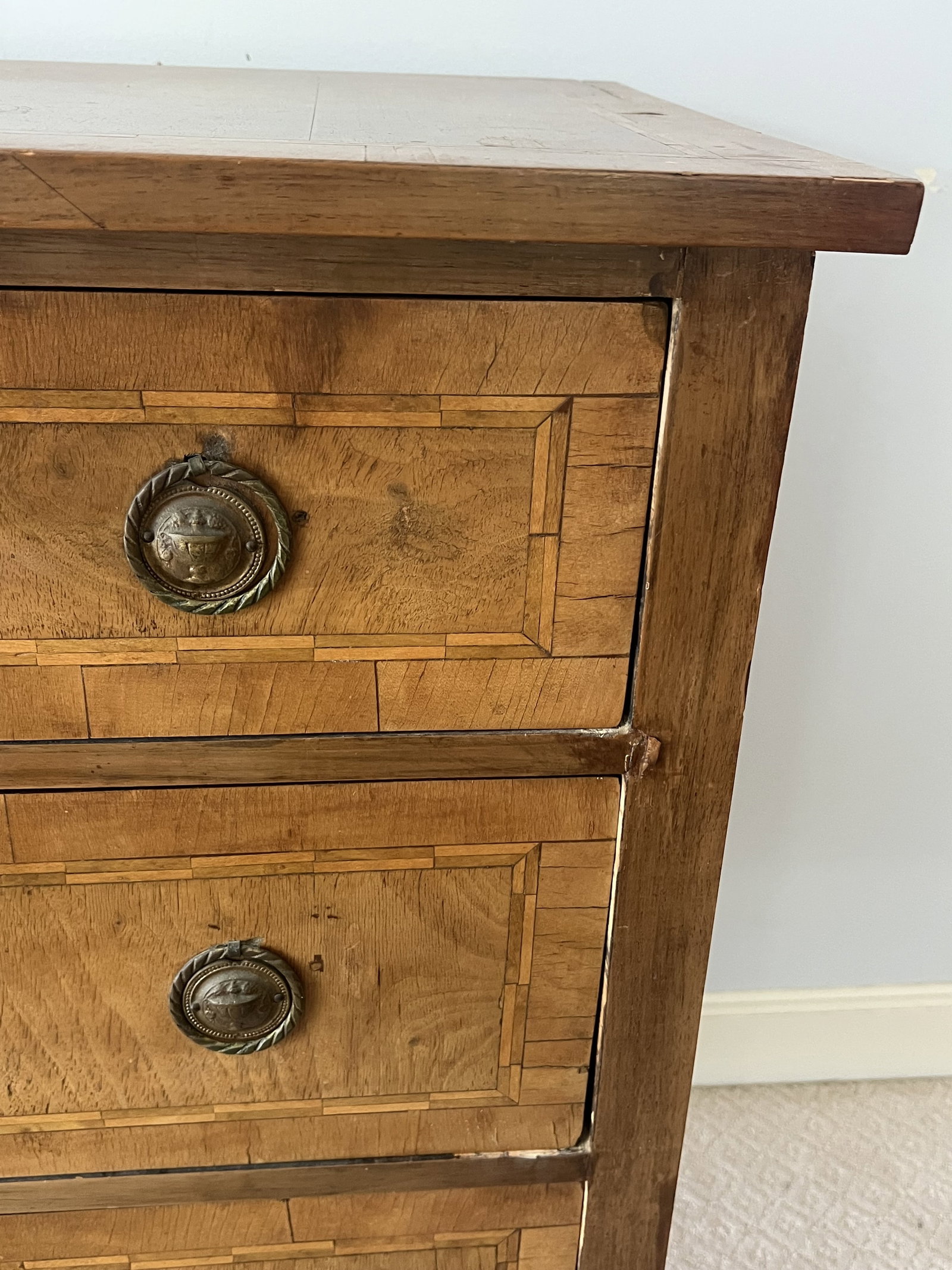 Antique Three Drawer Dresser - 5