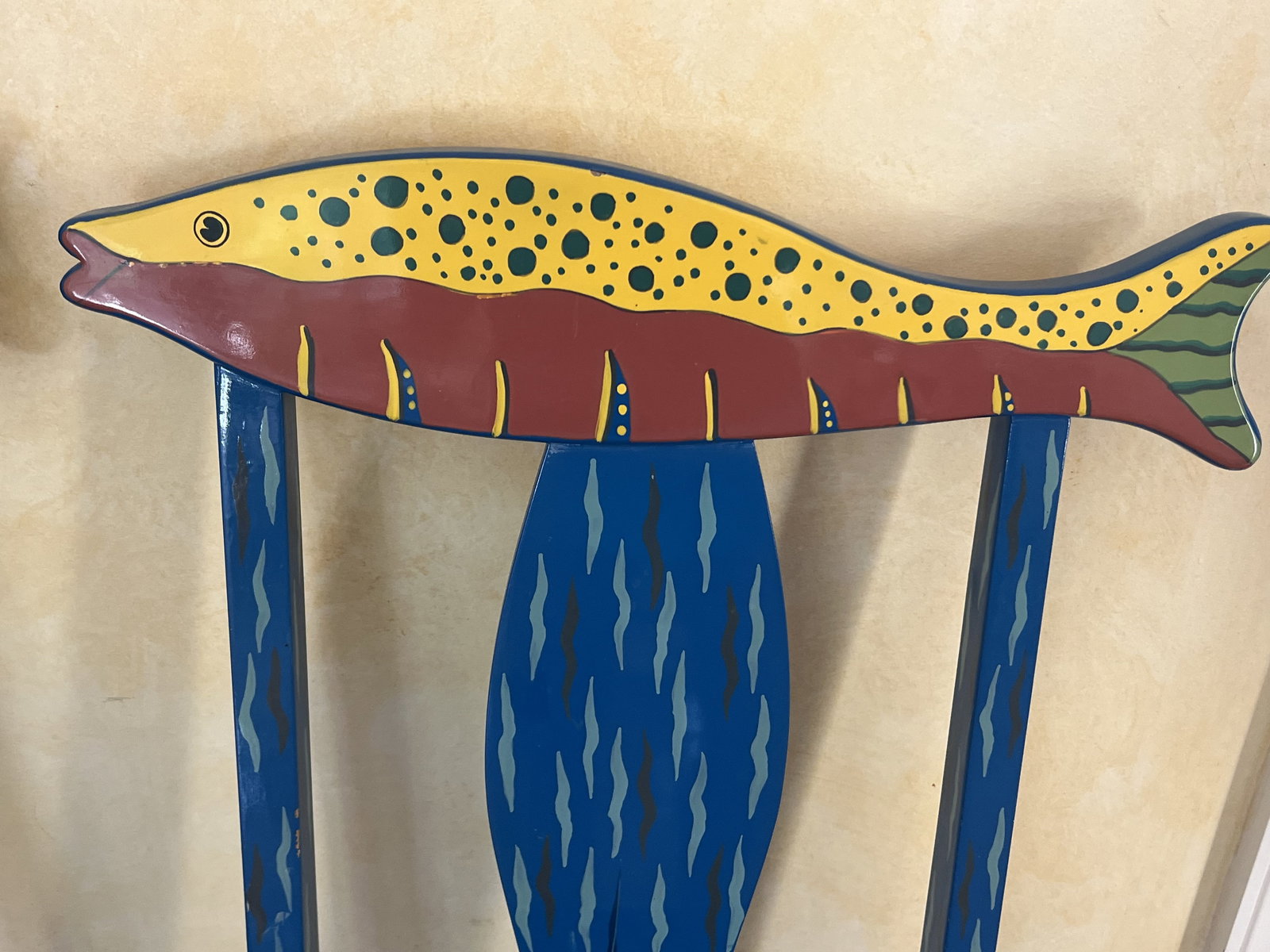 Pair of Painted Fish Chairs - 2