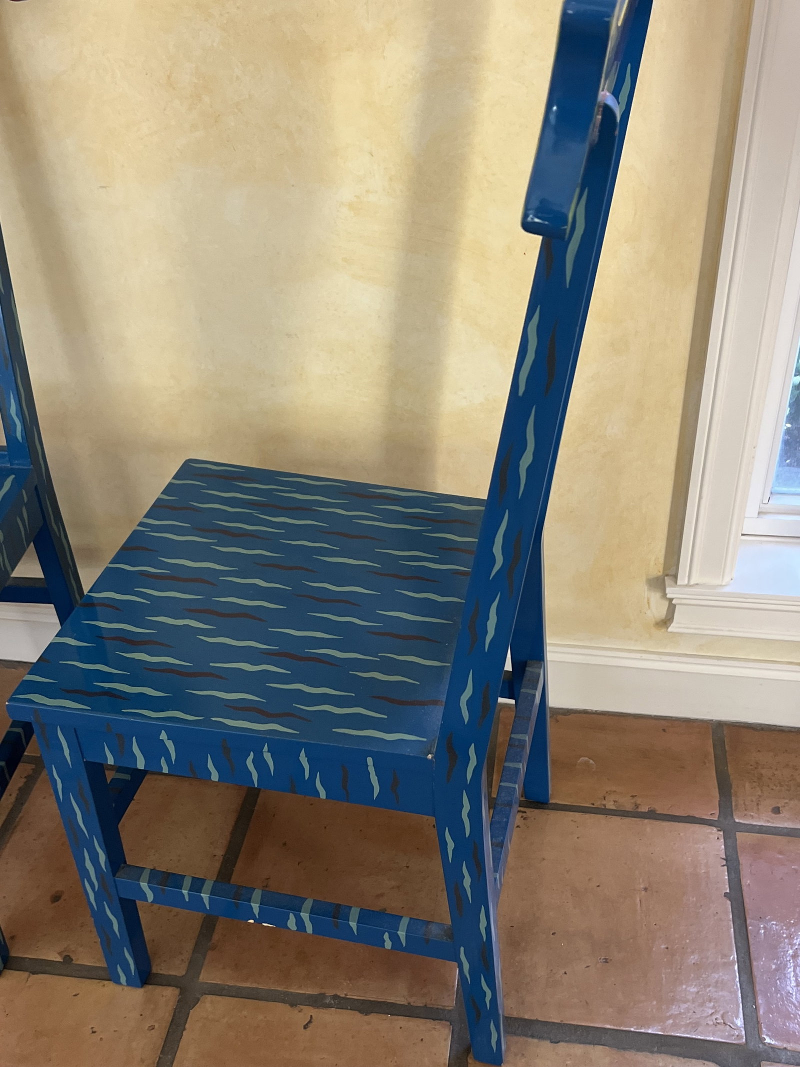 Pair of Painted Fish Chairs - 6