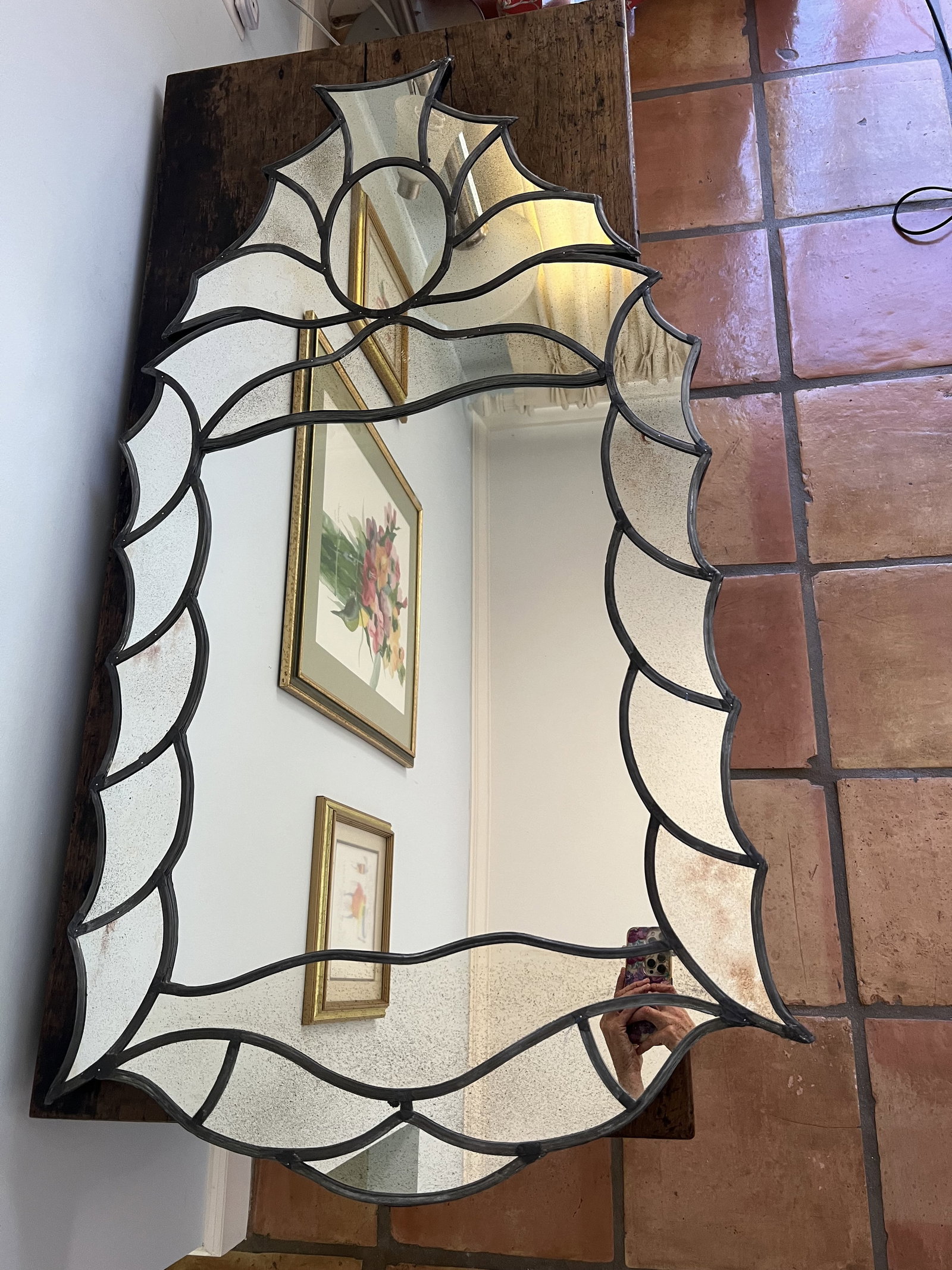Antique Leaded Mirror Venetian - 2