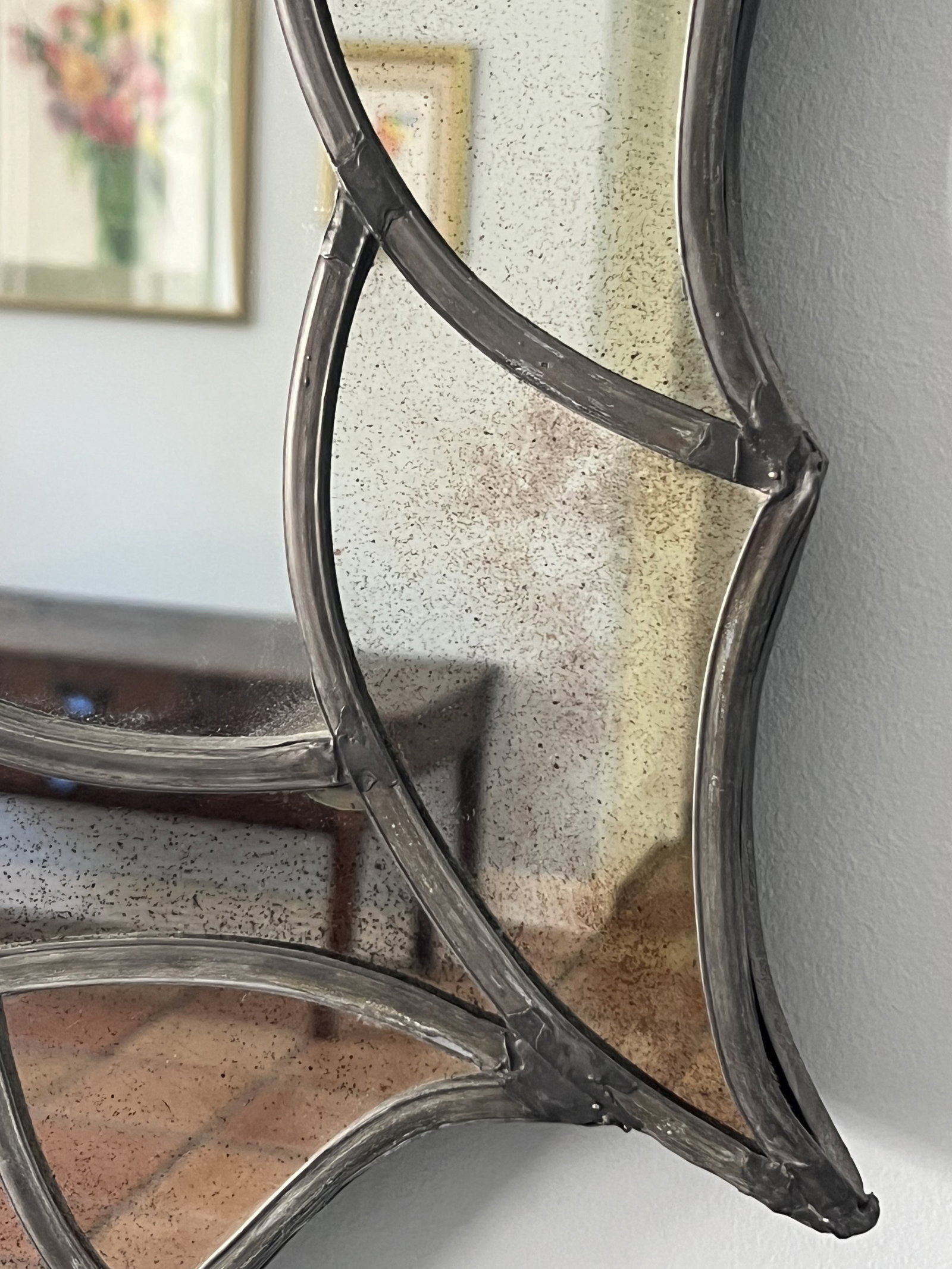 Antique Leaded Mirror Venetian - 6