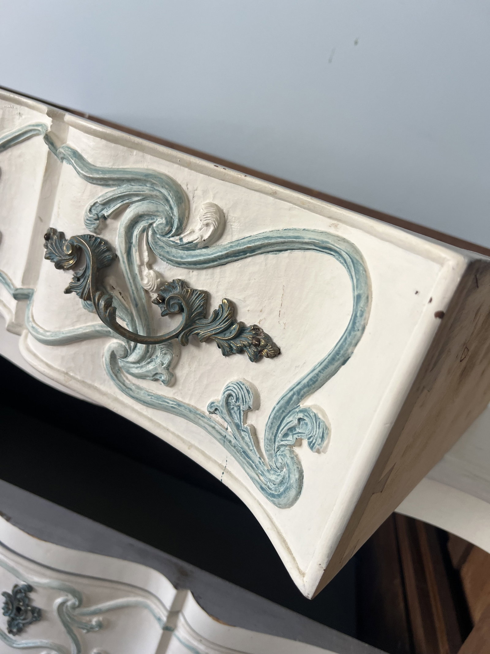Antique Painted French Provincial Dresser - 13