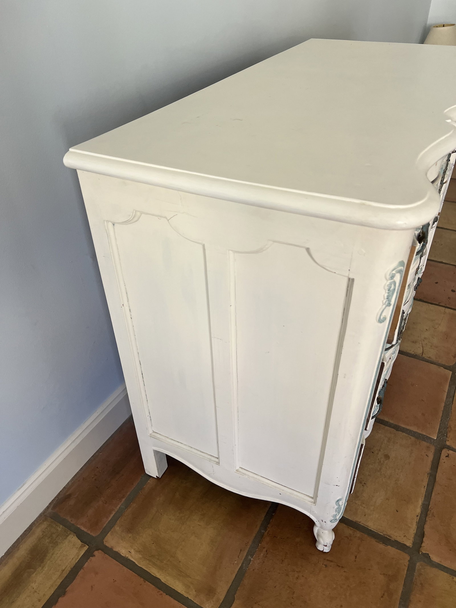 Antique Painted French Provincial Dresser - 8