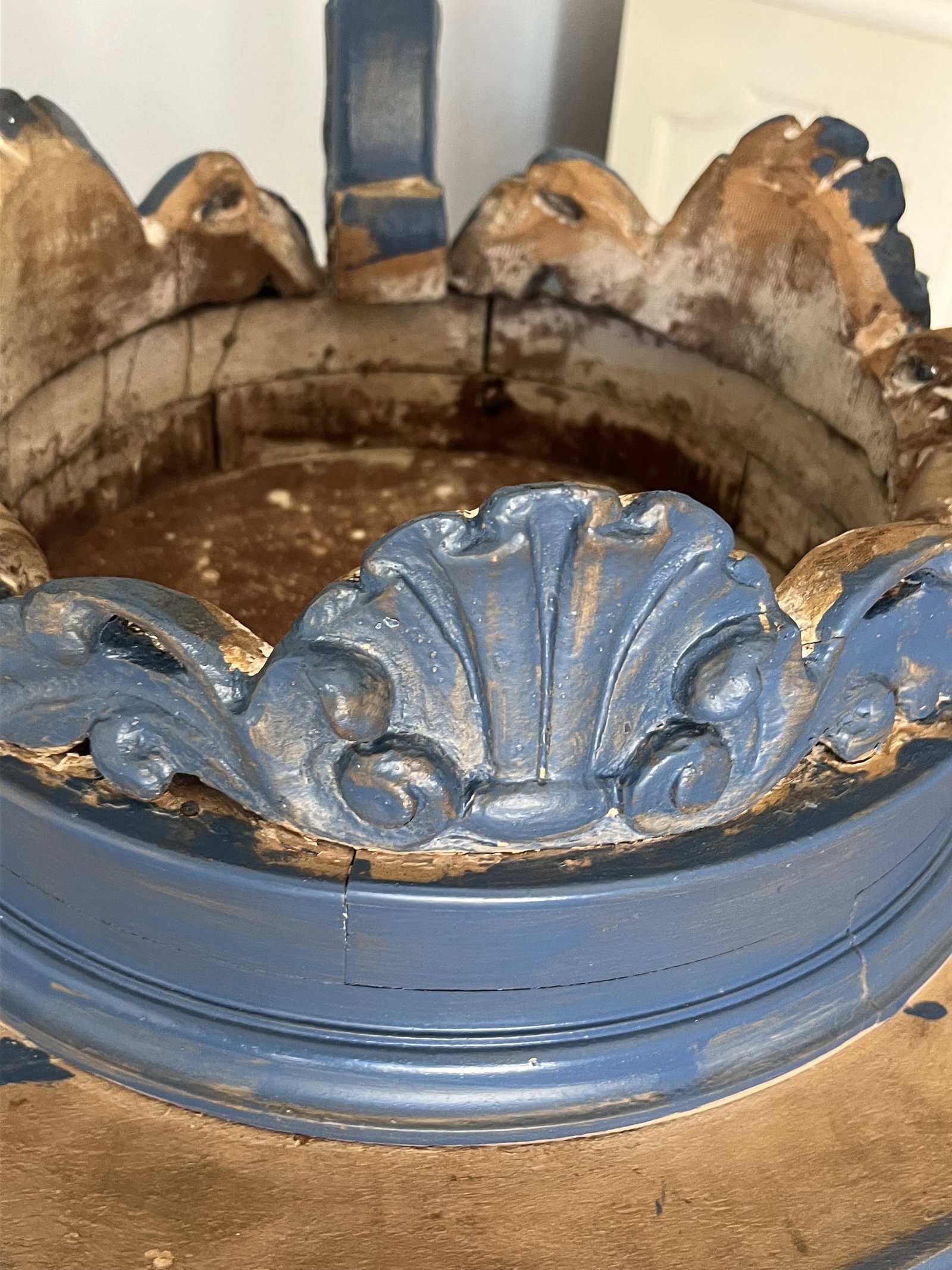 (3) Antique Blue Painted Side Tables - 10