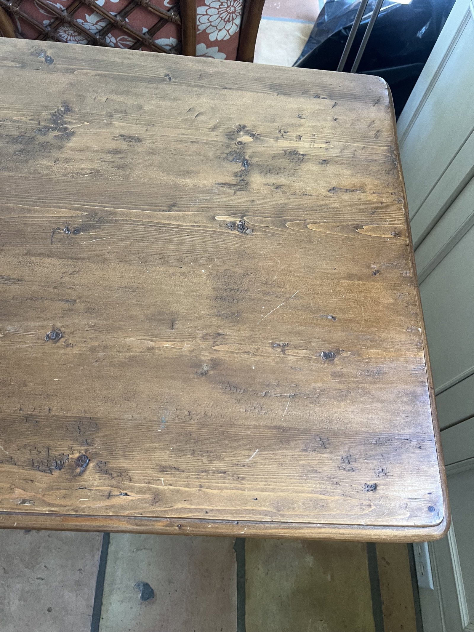Rustic Farmhouse Extra Long Pine Desk - 2