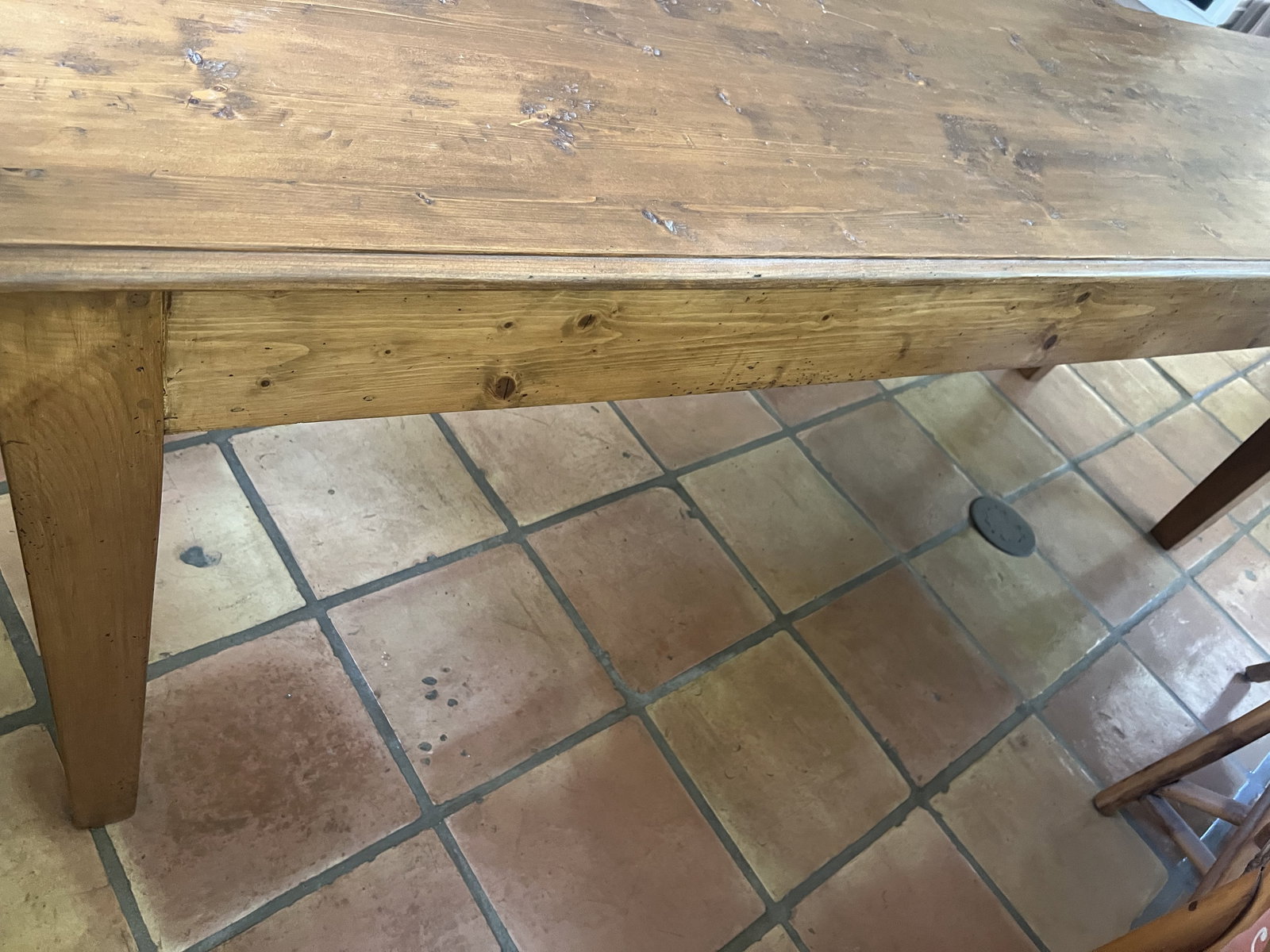 Rustic Farmhouse Extra Long Pine Desk - 4