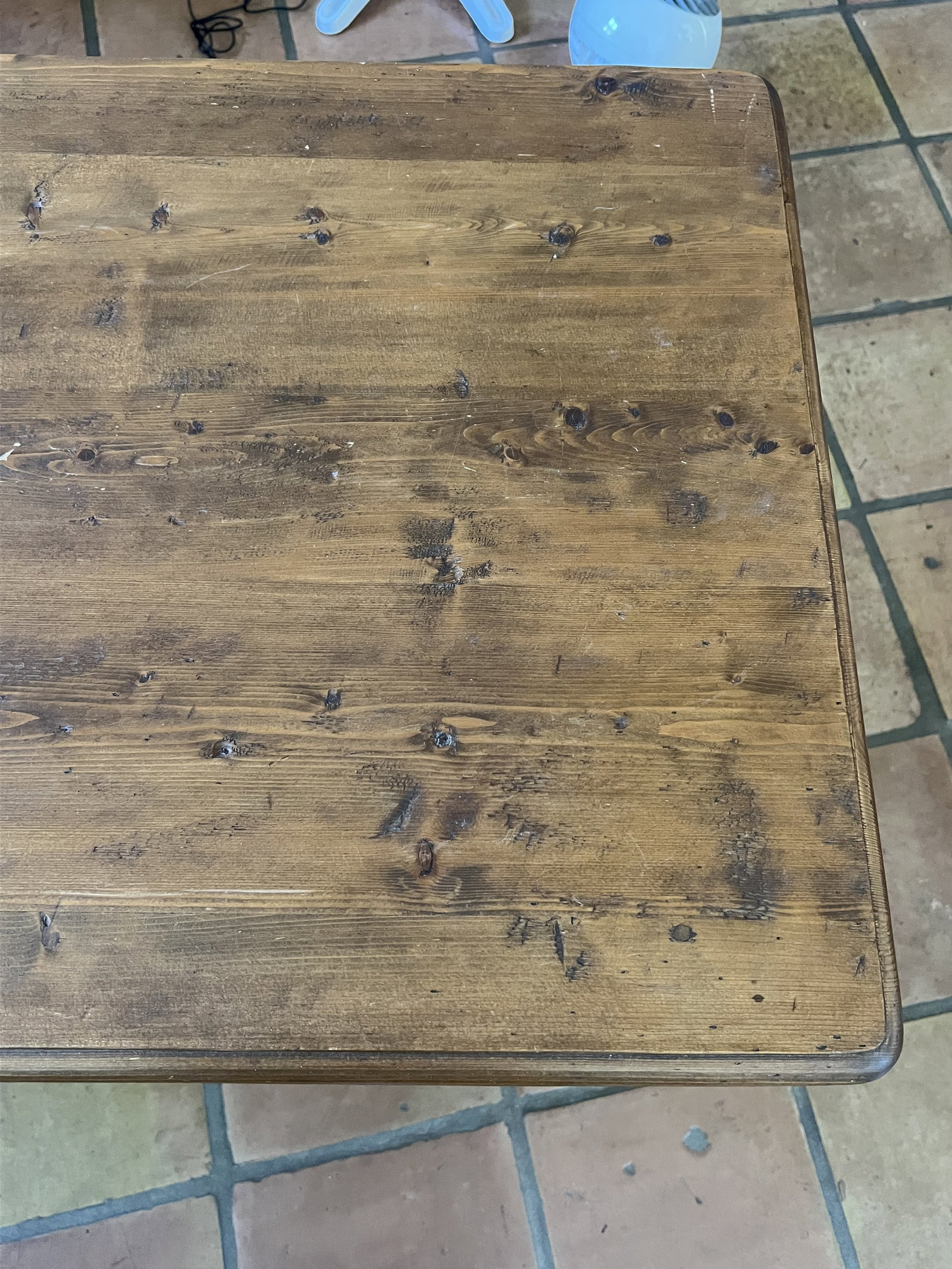 Rustic Farmhouse Extra Long Pine Desk - 6