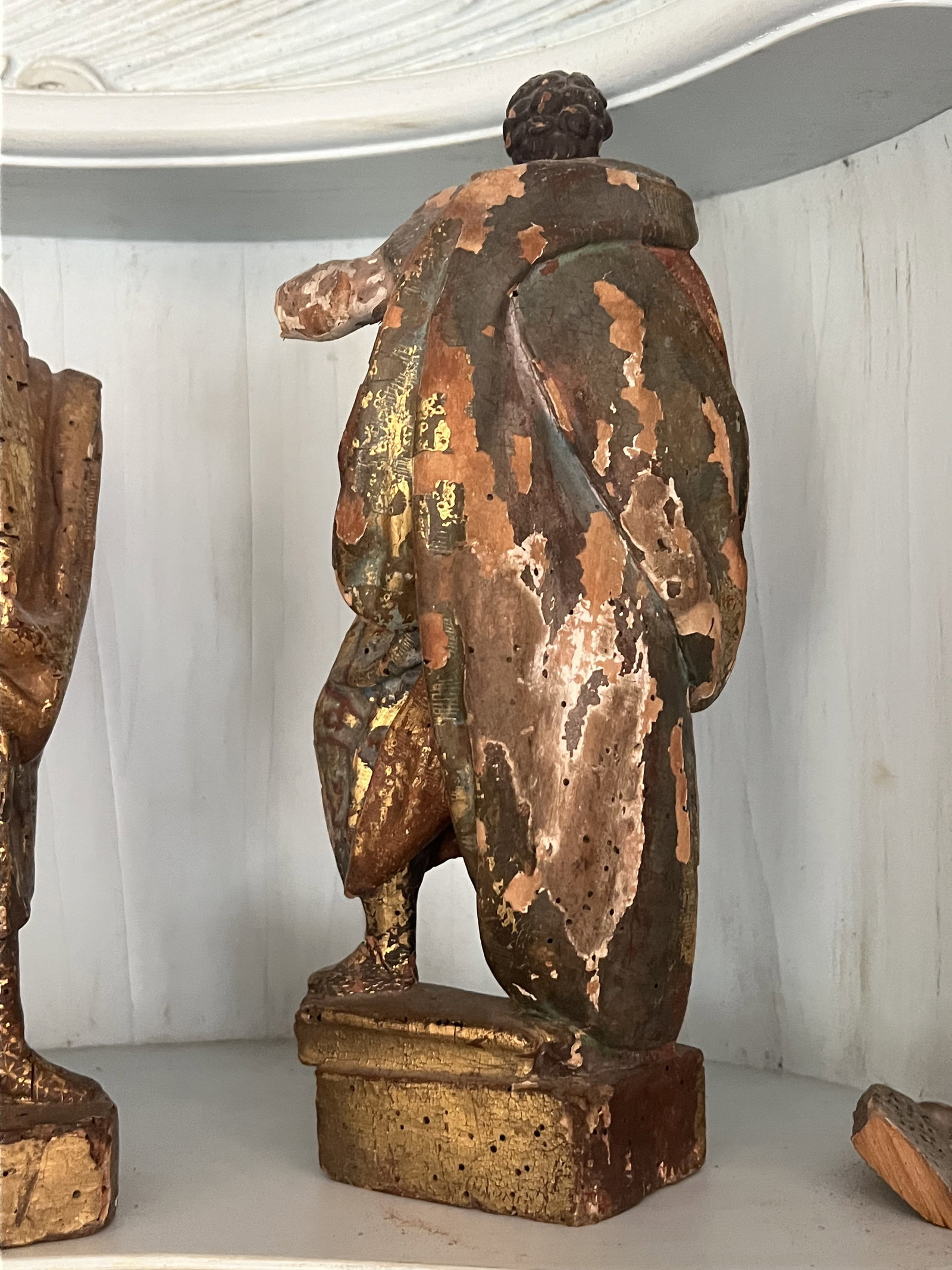 (2) Antique 17th-18th Century Polychrome Apostle or Saints - 11