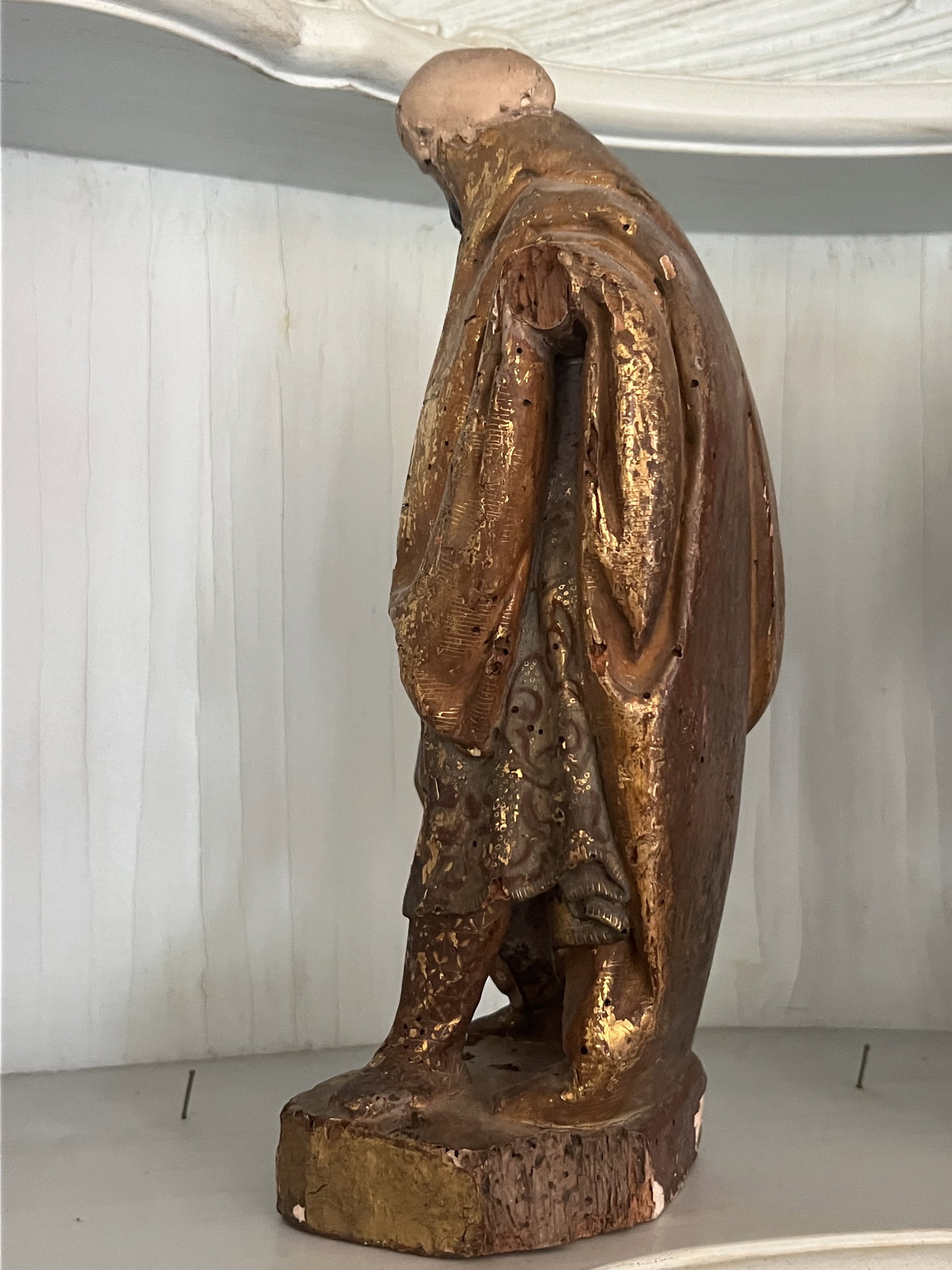 (2) Antique 17th-18th Century Polychrome Apostle or Saints - 6