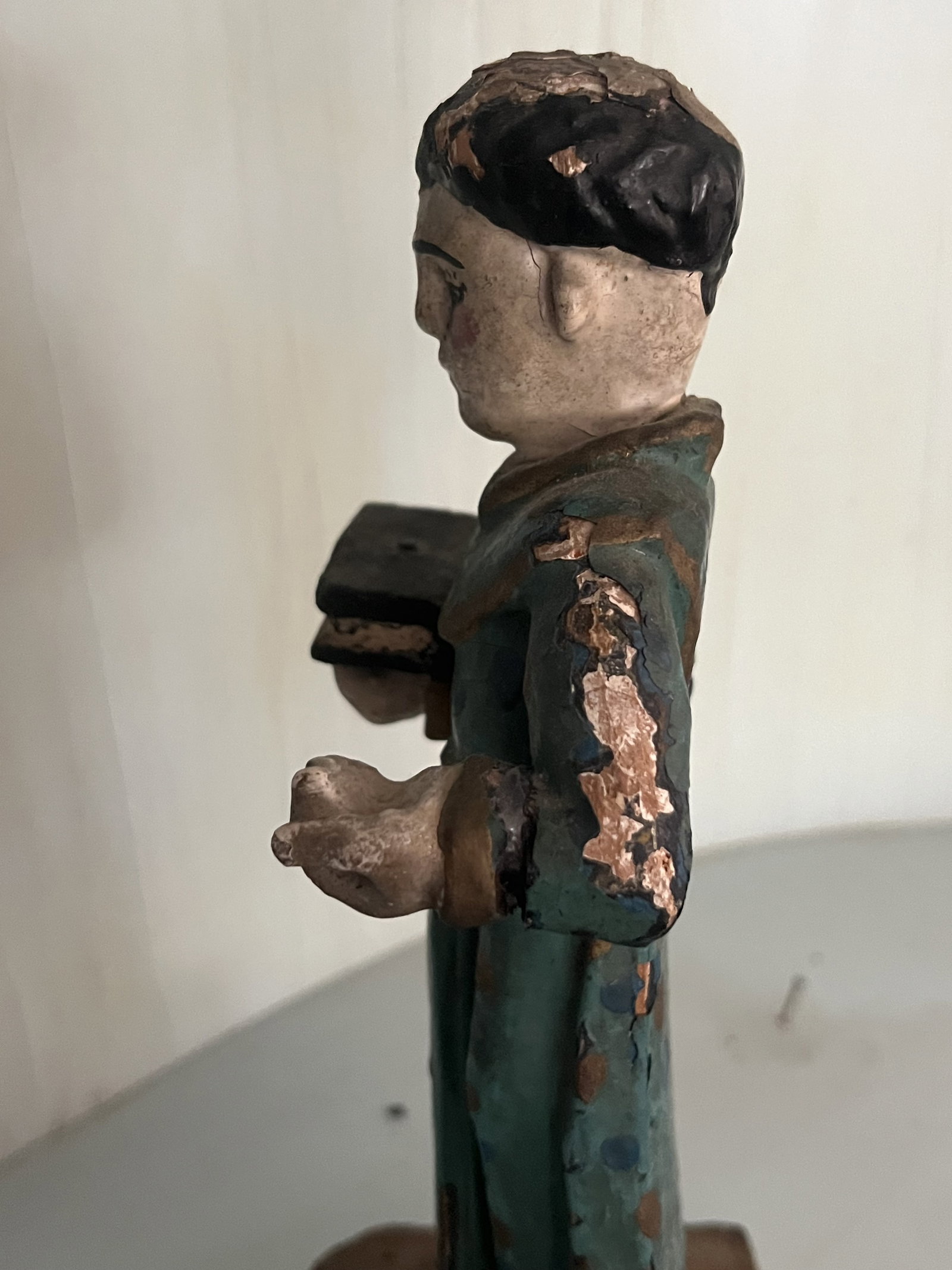Antique Carved and Polychrome Saint - 8