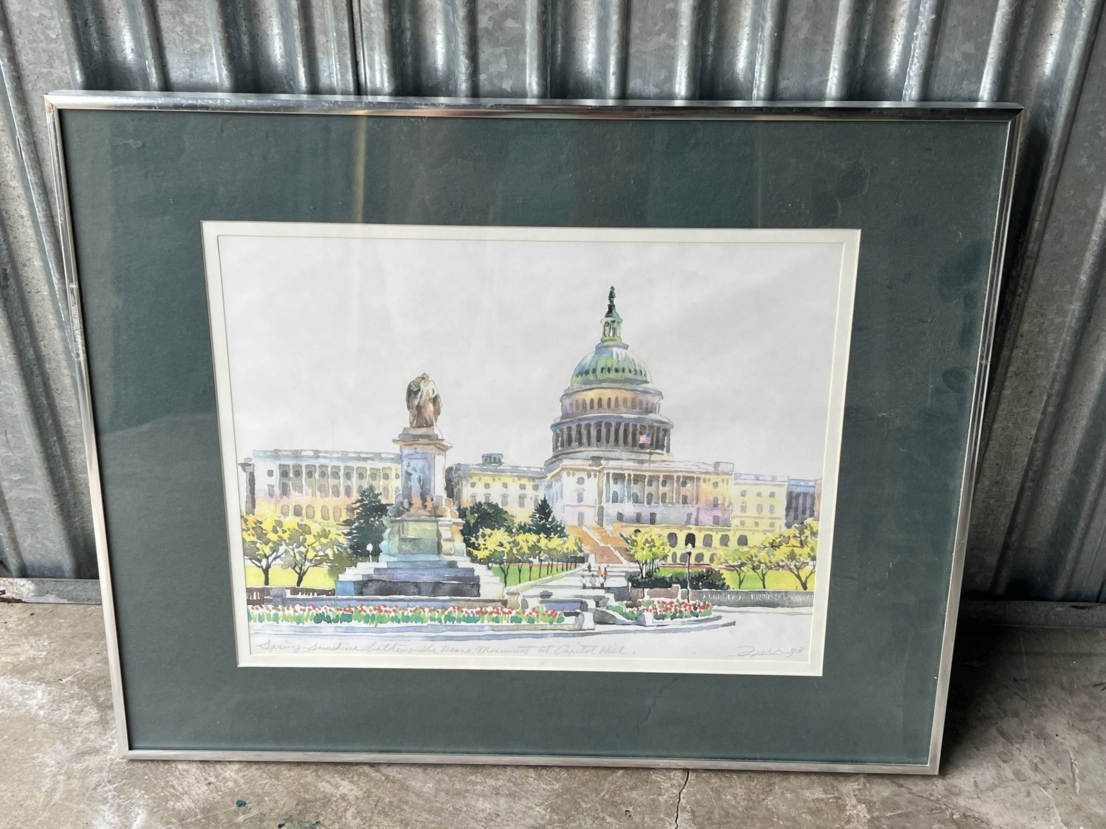 Capital Hill Print: Spring sunshine lathers the Peace Monument at Capital Hill. Signed and Dated 83. Dimensions: H 16" x W 20.5" Condition: Signs of age. Low Estimate: 10.00 High Estimate: 10000.00