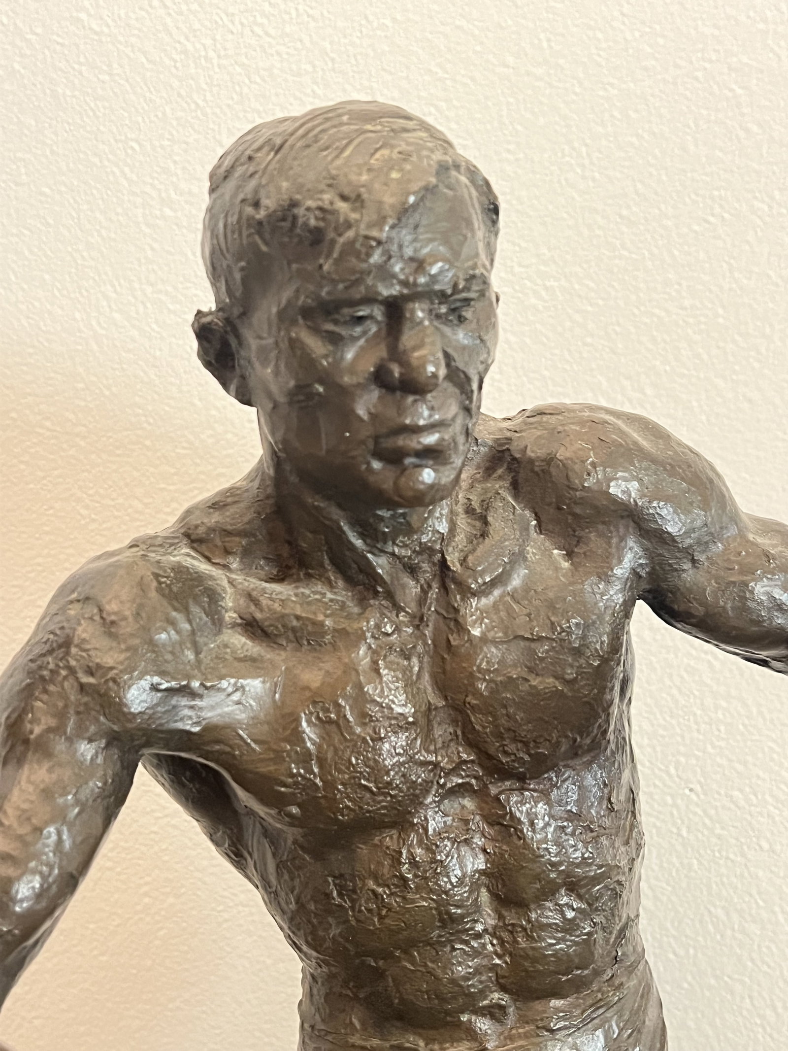 M-Corr Signed Boxer Bronze Sculpture - 2