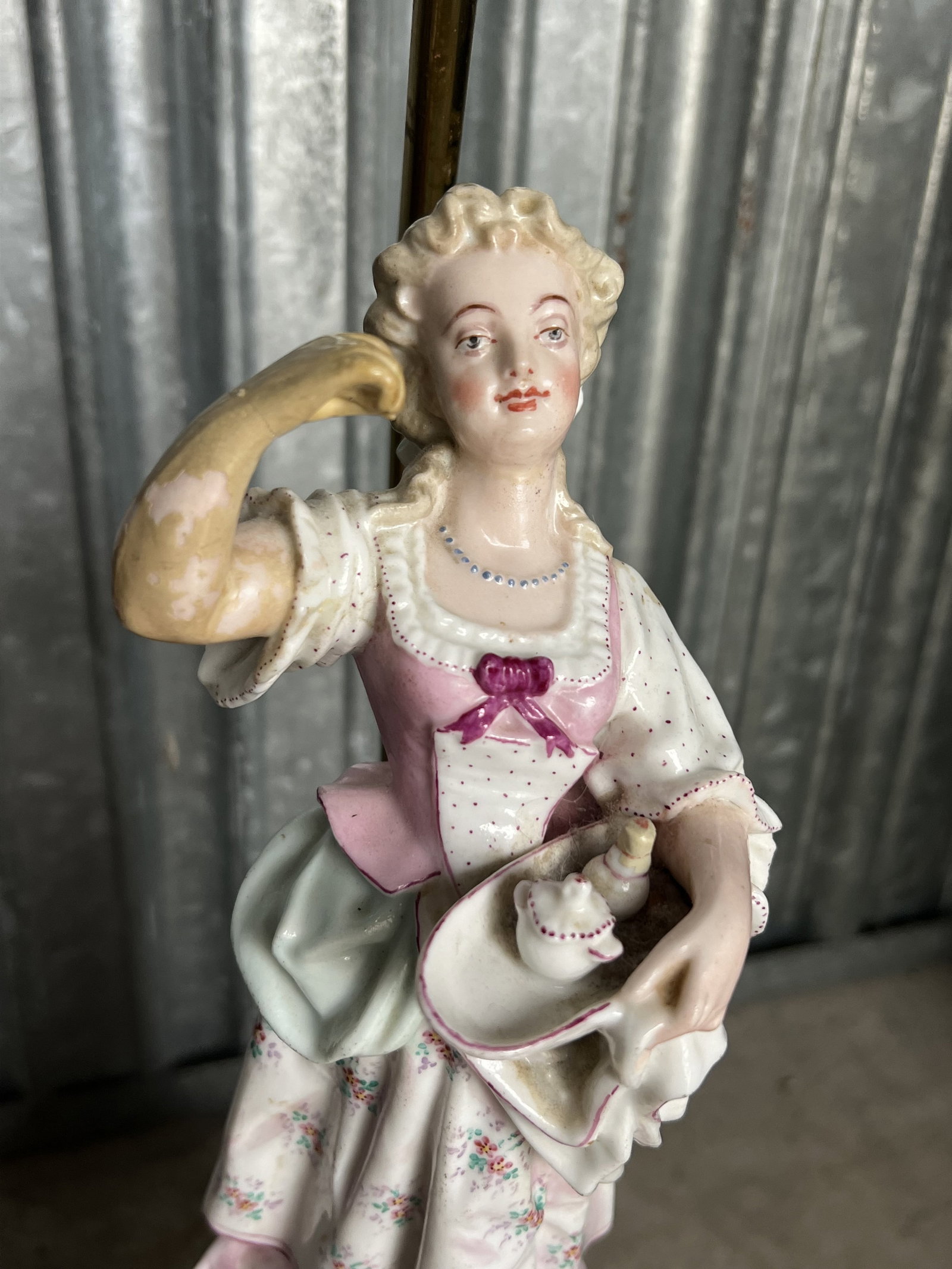 Pair of Meissen Style Figures Mounted as Lamps - 3