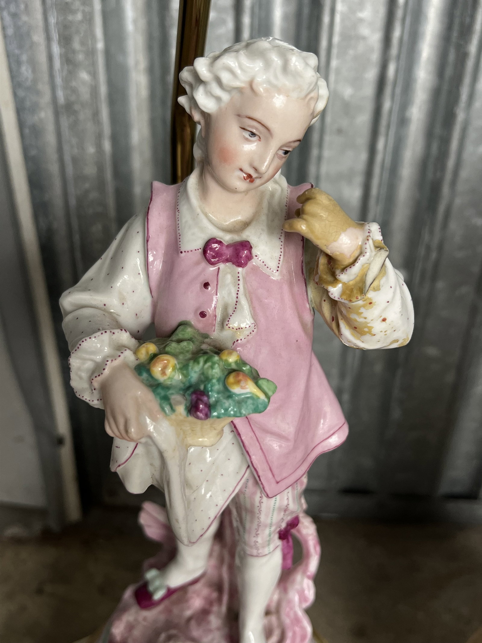 Pair of Meissen Style Figures Mounted as Lamps - 4