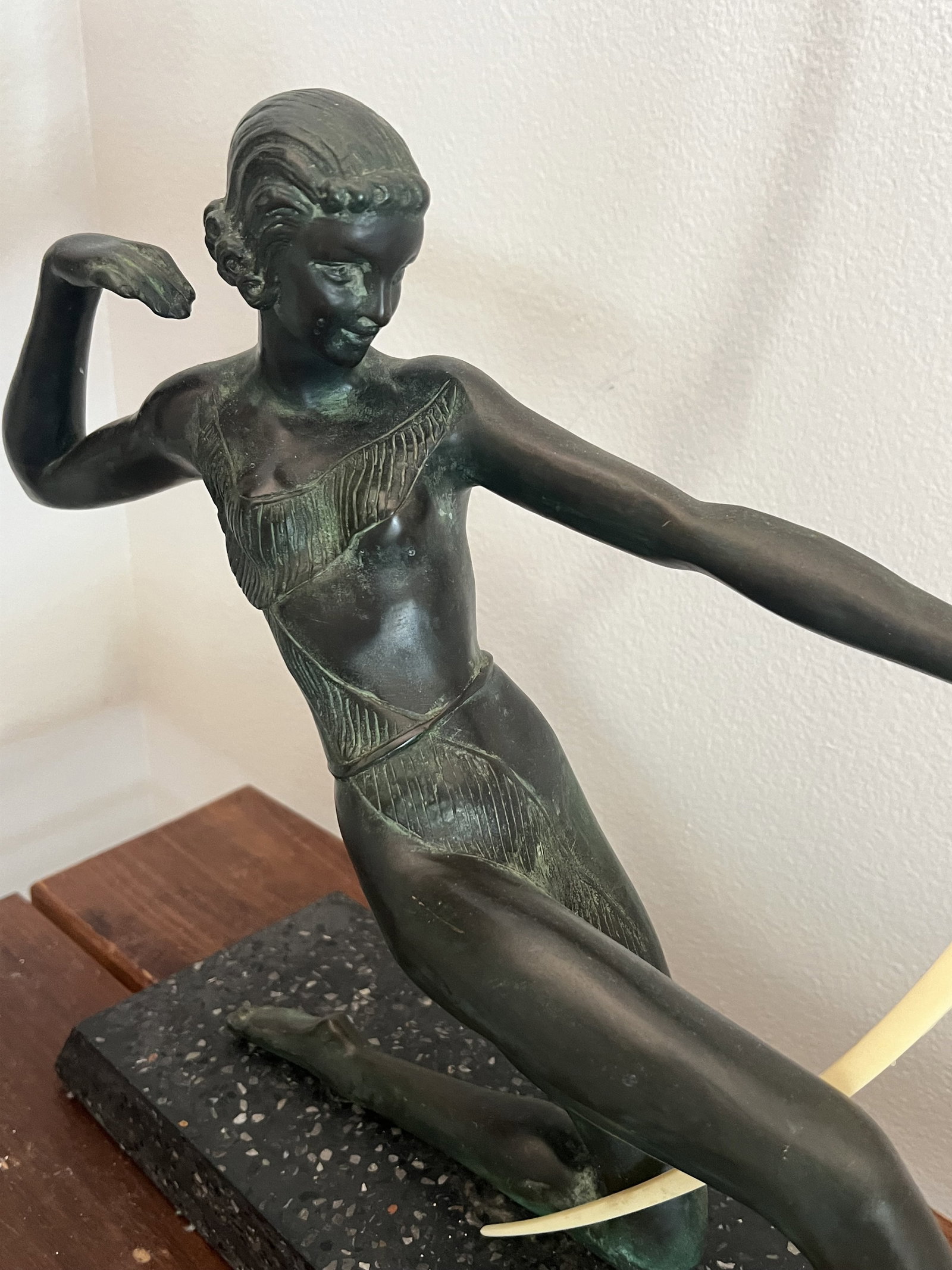 Art Deco Greek Bronze The Archer Sculpture - 4