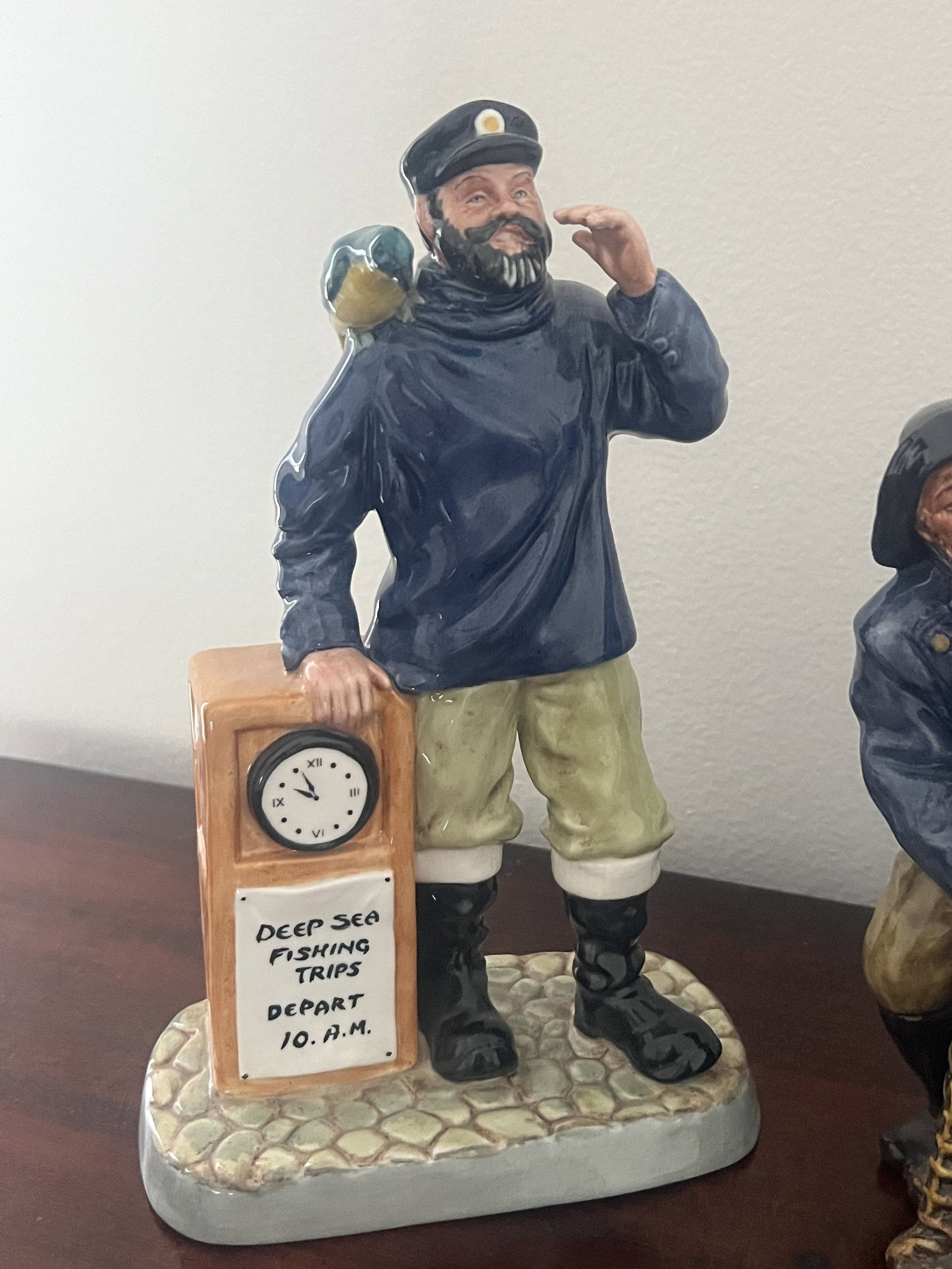 (3) Royal Doulton Fisherman Blue and White Figurines - 4