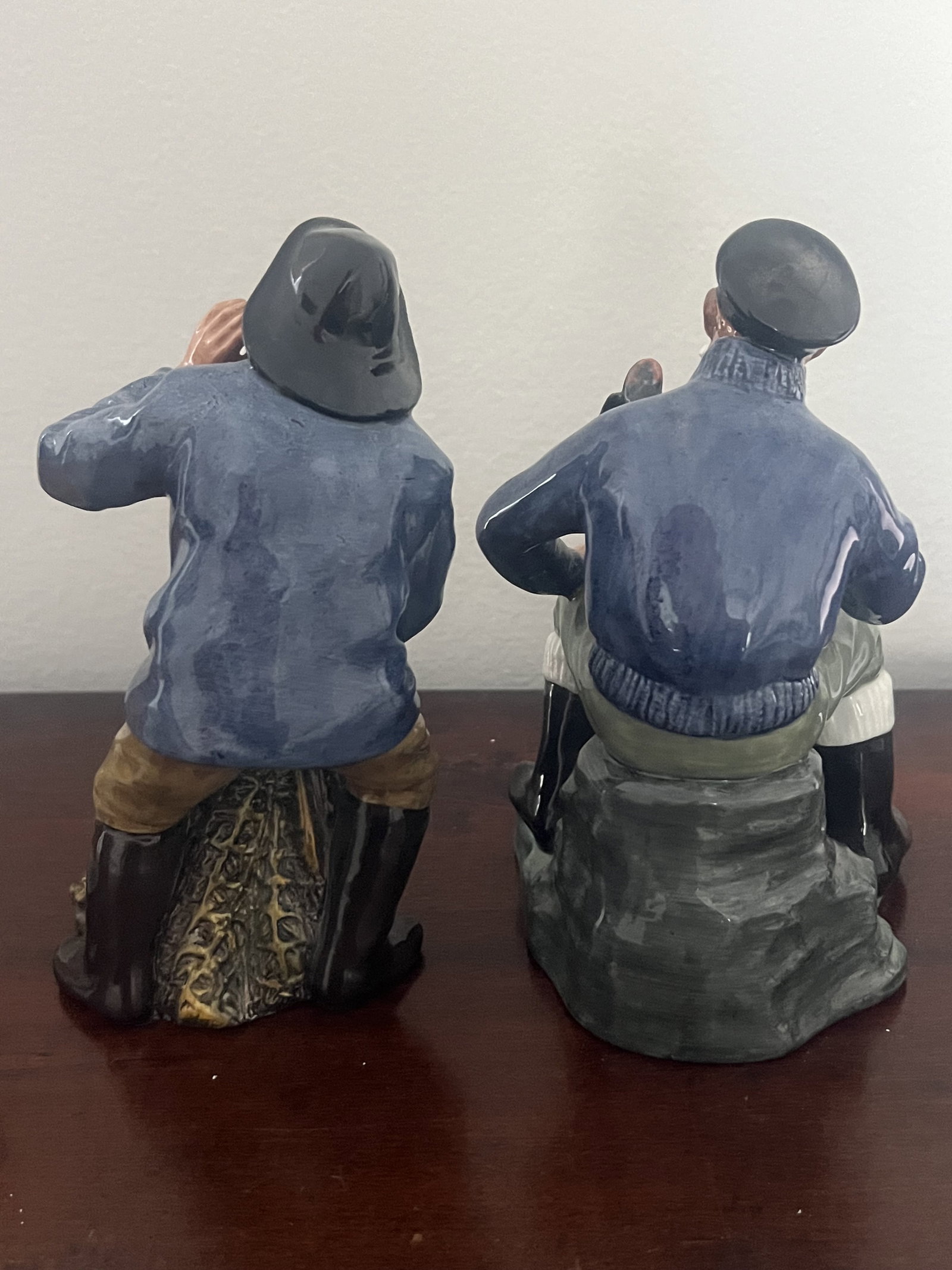 (3) Royal Doulton Fisherman Blue and White Figurines - 5