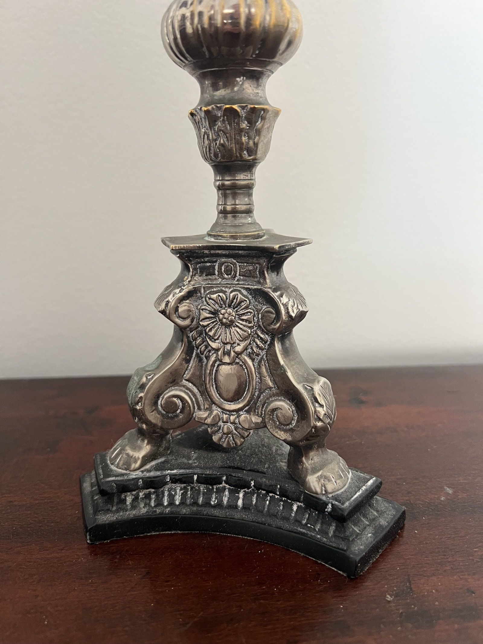 Pair of Vintage Castilian Imports Crystal & Silverplate Candlesticks - 2