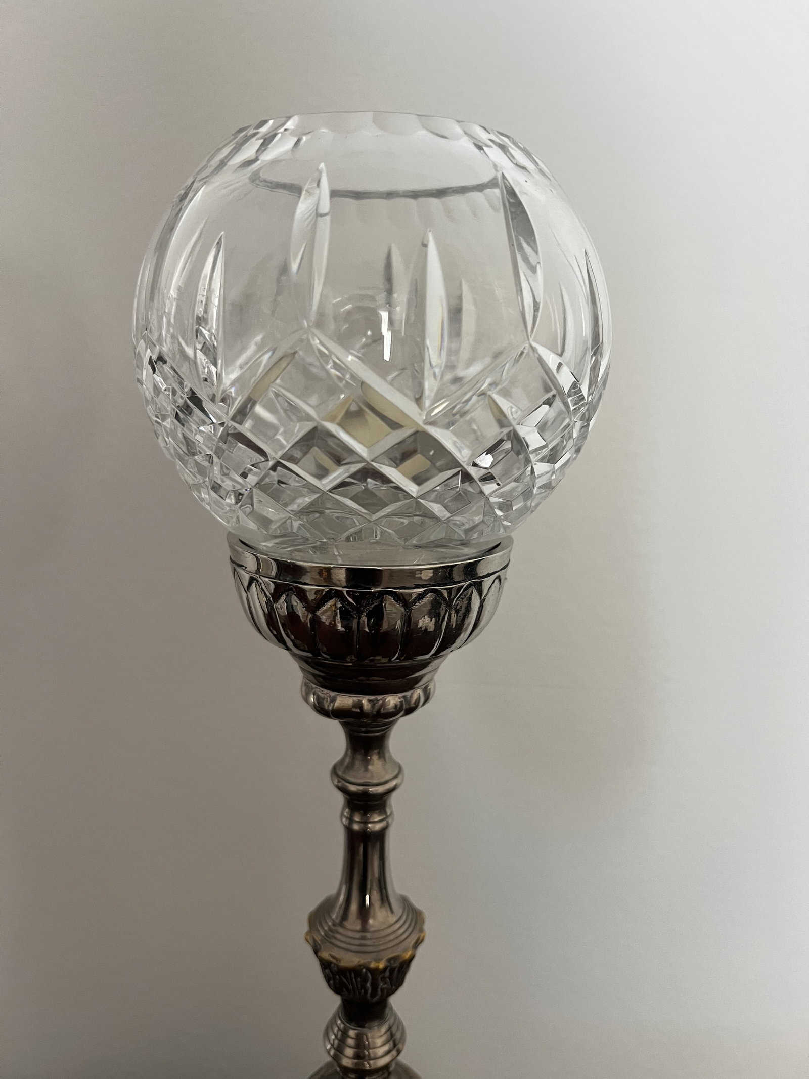 Pair of Vintage Castilian Imports Crystal & Silverplate Candlesticks - 4