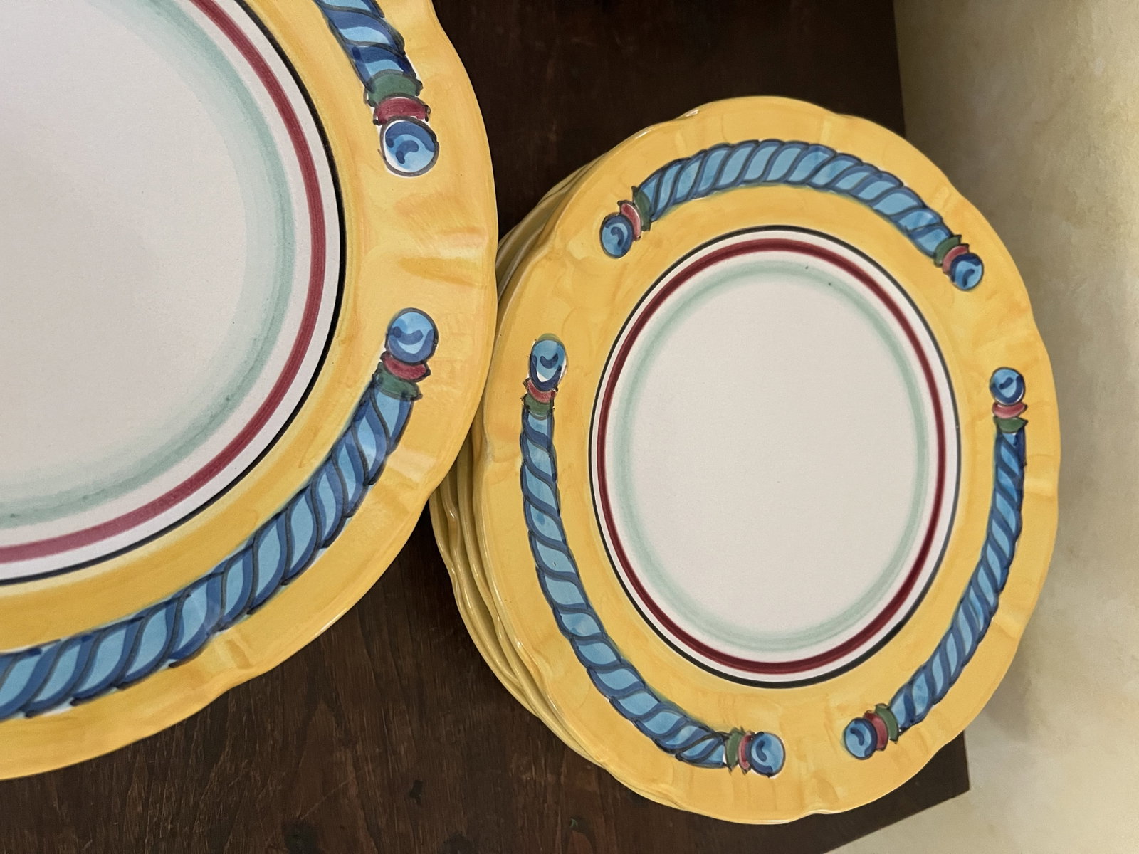 (9) Solimene Italy Dinner Plates - 8