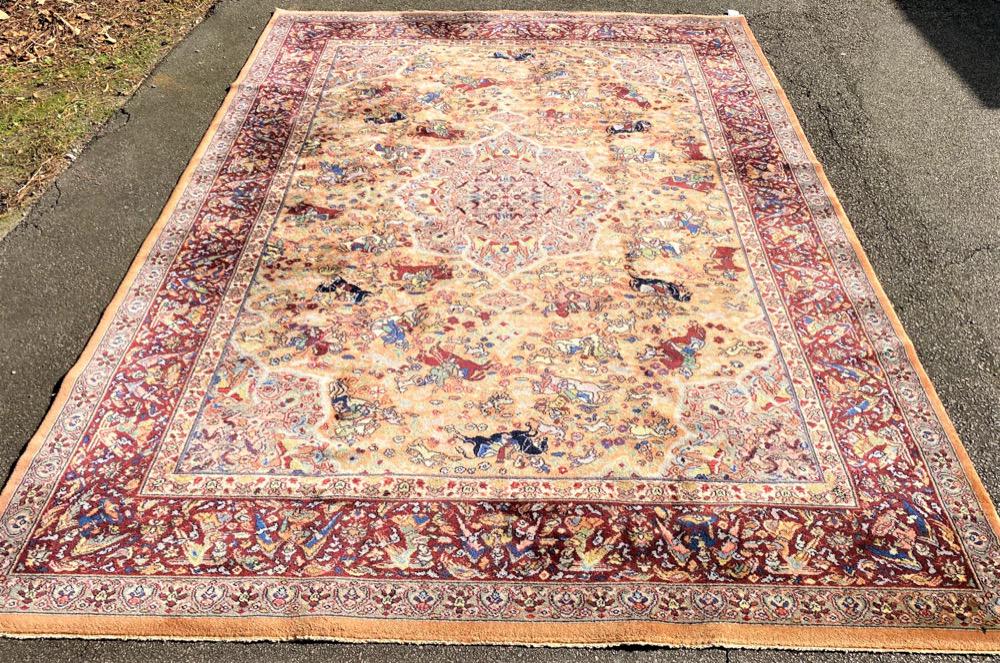 PICTORIAL KARASTAN HUNTING RUG, 8.8 x 12.0 (1 of 8)