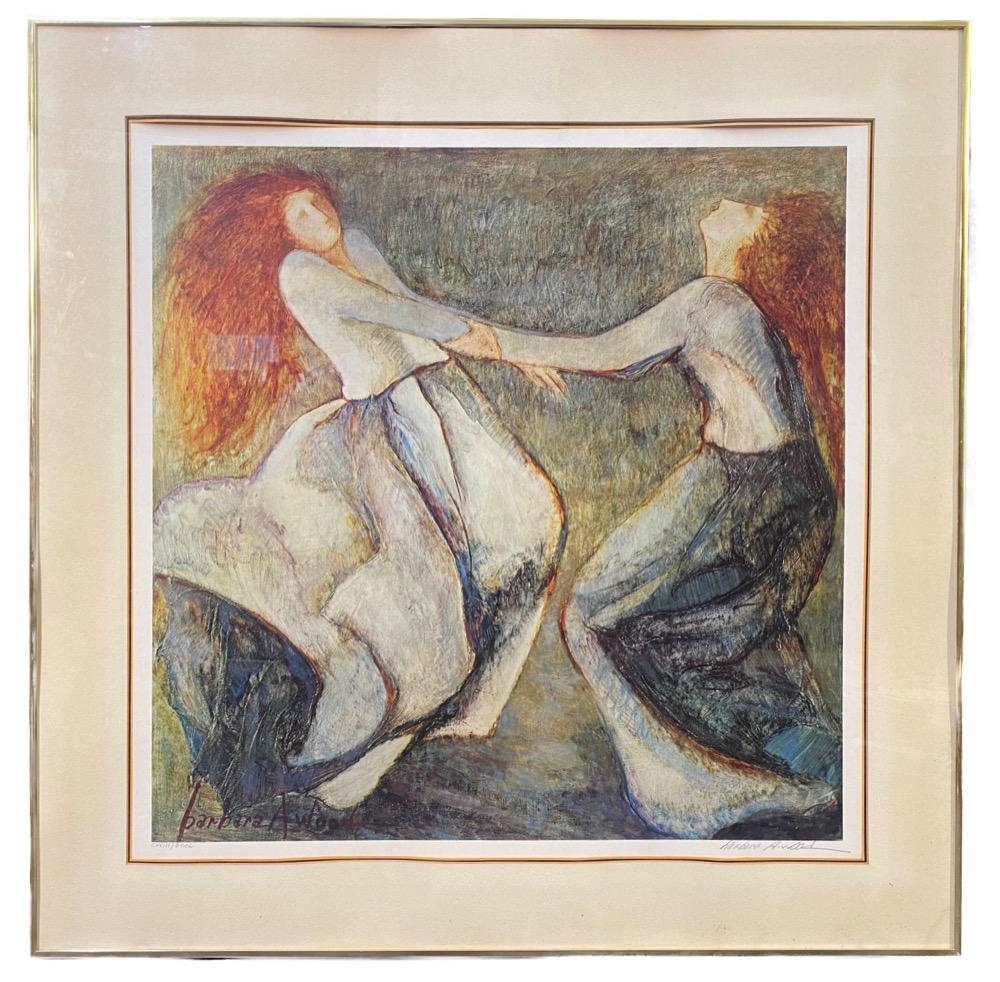 BARBARA WOOD (20 th  CENTURY) LIMITED EDITION, HAND SIGNED LITHOGRAPH, 32IN x 32IN (81cm x 81cm) (1 of 6)