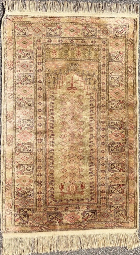 TURKISH KAYSERI HAND KNOTTED RUG, 2.10 x 4.9, 86cm x 145cm (1 of 6)