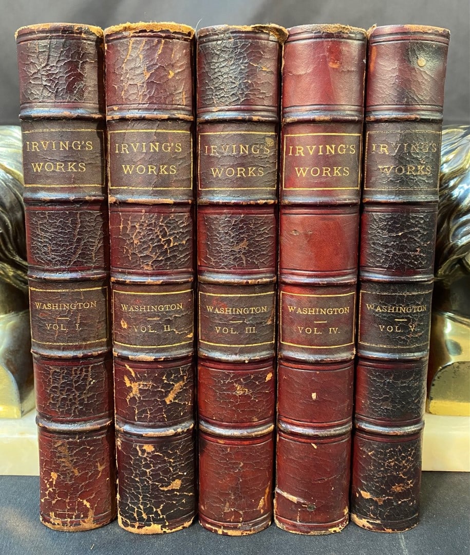 LIFE OF GEORGE WASHINGTON BY WASHINGTON IRVING – 1882 – 5 VOLUMES (1 of 6)