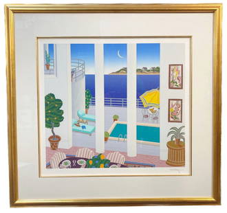 THOMAS MCKNIGHT (1941-NOW) HAND SIGNED, LIMITED EDITION SERIGRAPH TITLED ATLANTIC POOL WITH COA,: Hand signed and hand numbered on archival paper, this is a limited-edition serigraph by American artist Thomas McKnight (1941-Now) is titled Atlantic Pool, and is part of McKnight’s Four Season