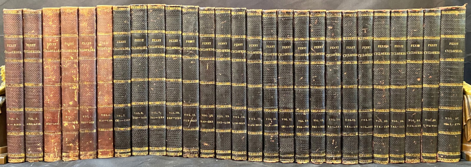 THE PENNY CYCLOPAEDIA, 27 VOLUMES, 1833-1845 (1 of 9)