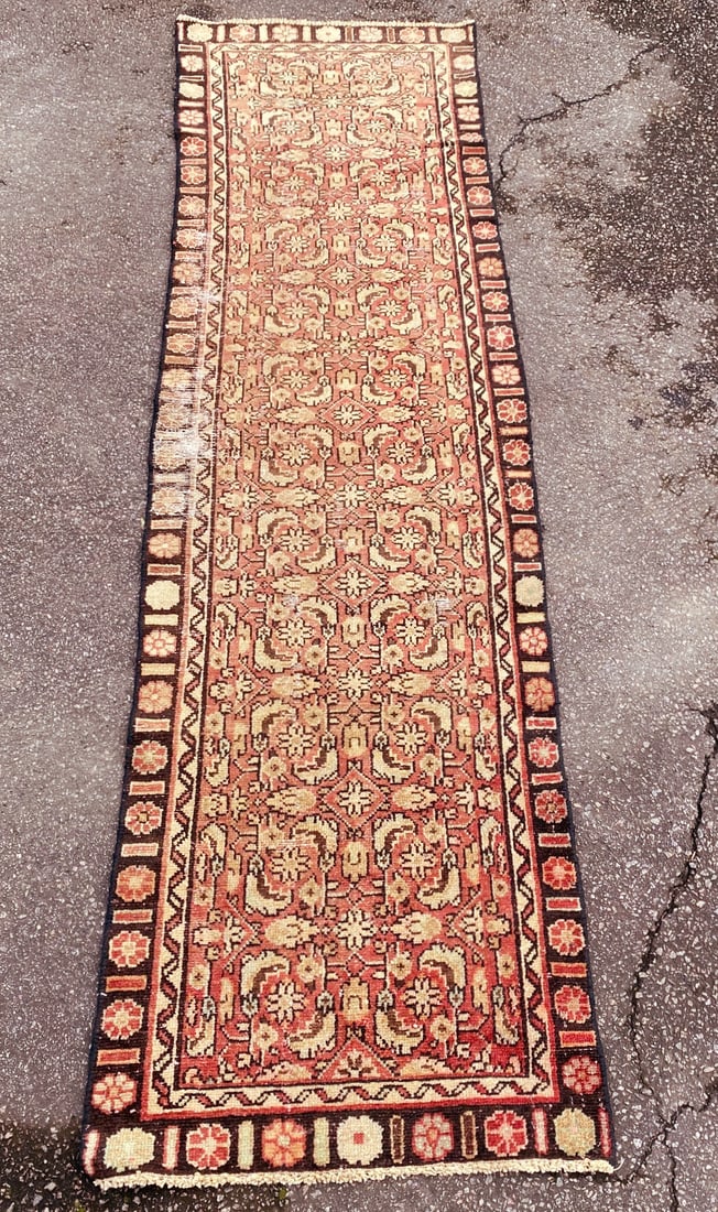 ANTIQUE PERSIAN LILIHAN HAND KNOTTED RUNNER – 2.6 x 9.0 (1 of 8)