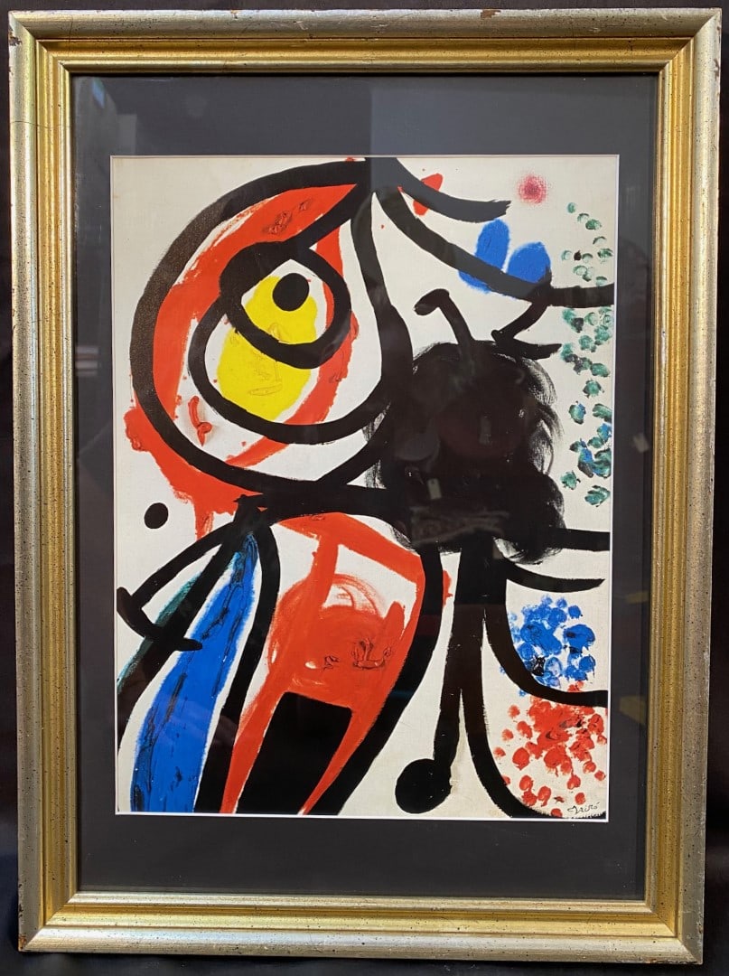 JOAN MIRO (1893-1983) ORIGINAL LIMITED-EDITION LITHOGRAPH, 13.5IN x 18.5IN (34cm x 47cm) (1 of 3)