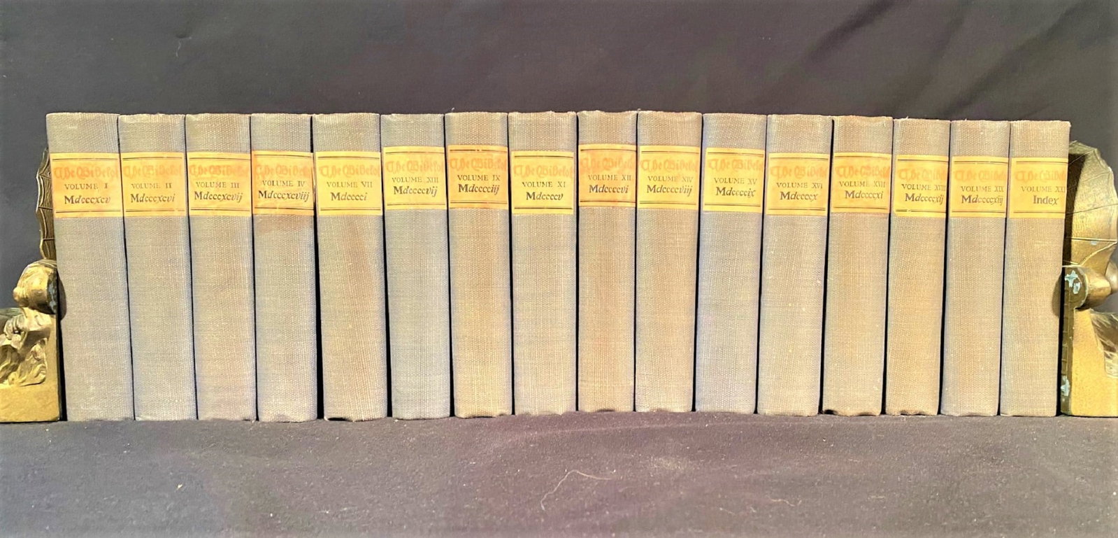 THE BIBELOT BY THOMAS MOSHER – 16 VOLUMES – 1895 TO 1908: 1895 to 1908. New York. William H. Wise and Company. 16 Volumes. All volumes in Very Good condition. Light blue cloth hardcove. Illustrated with a few engravings. No owners markings or bookplates. Mis