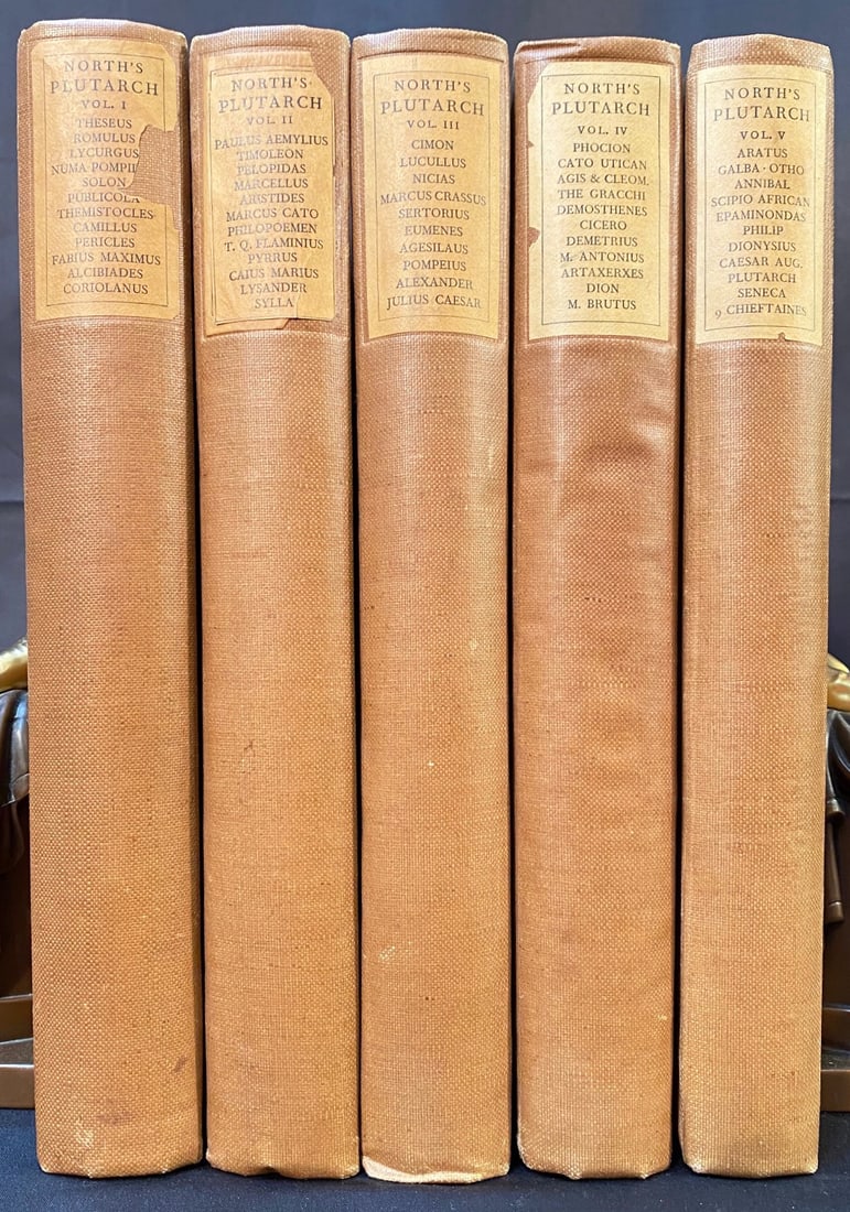 PLUTARCH’S SELECTED LIVES, 5 VOLUME SPECIAL EDITION – 1929 (1 of 7)
